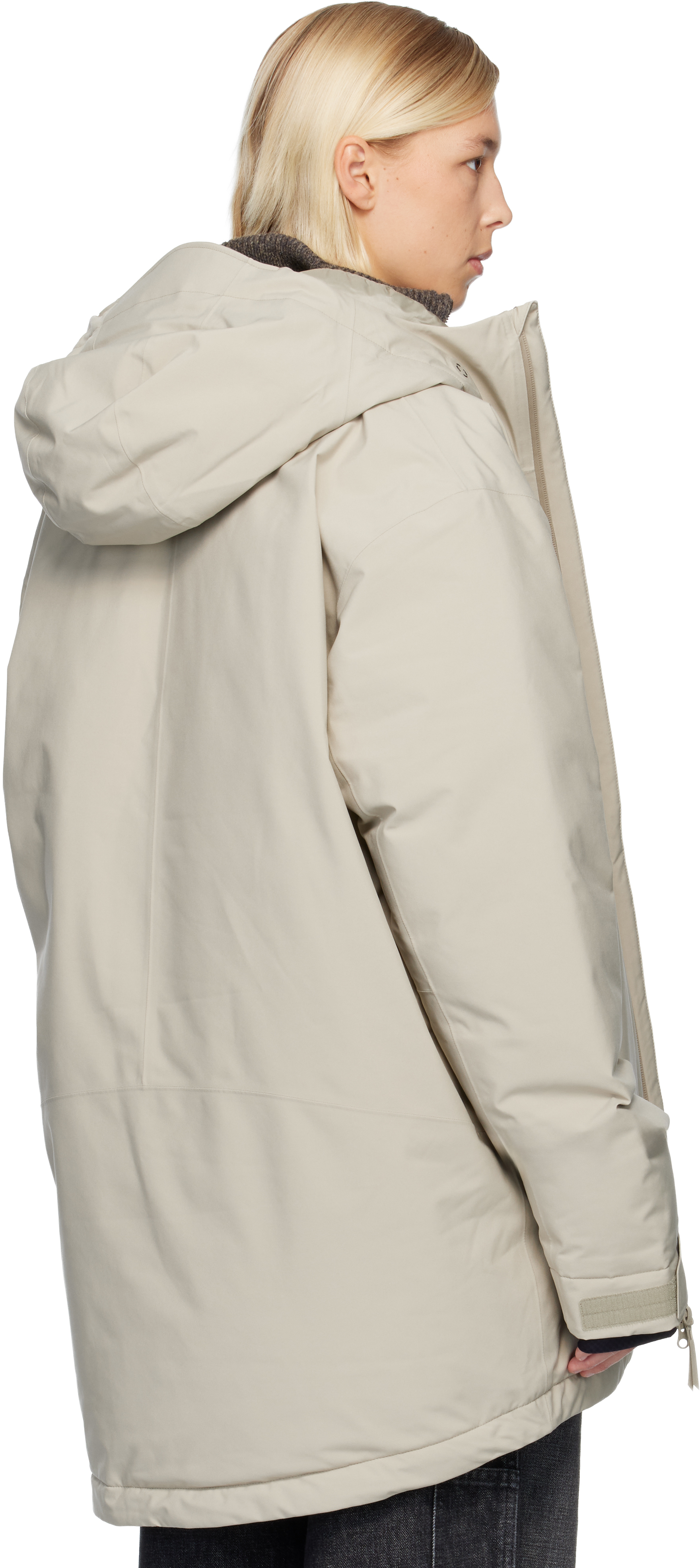 Mm6 Maison Margiela Off-white Salomon Edition Hooded Snow Jacket In Neutral