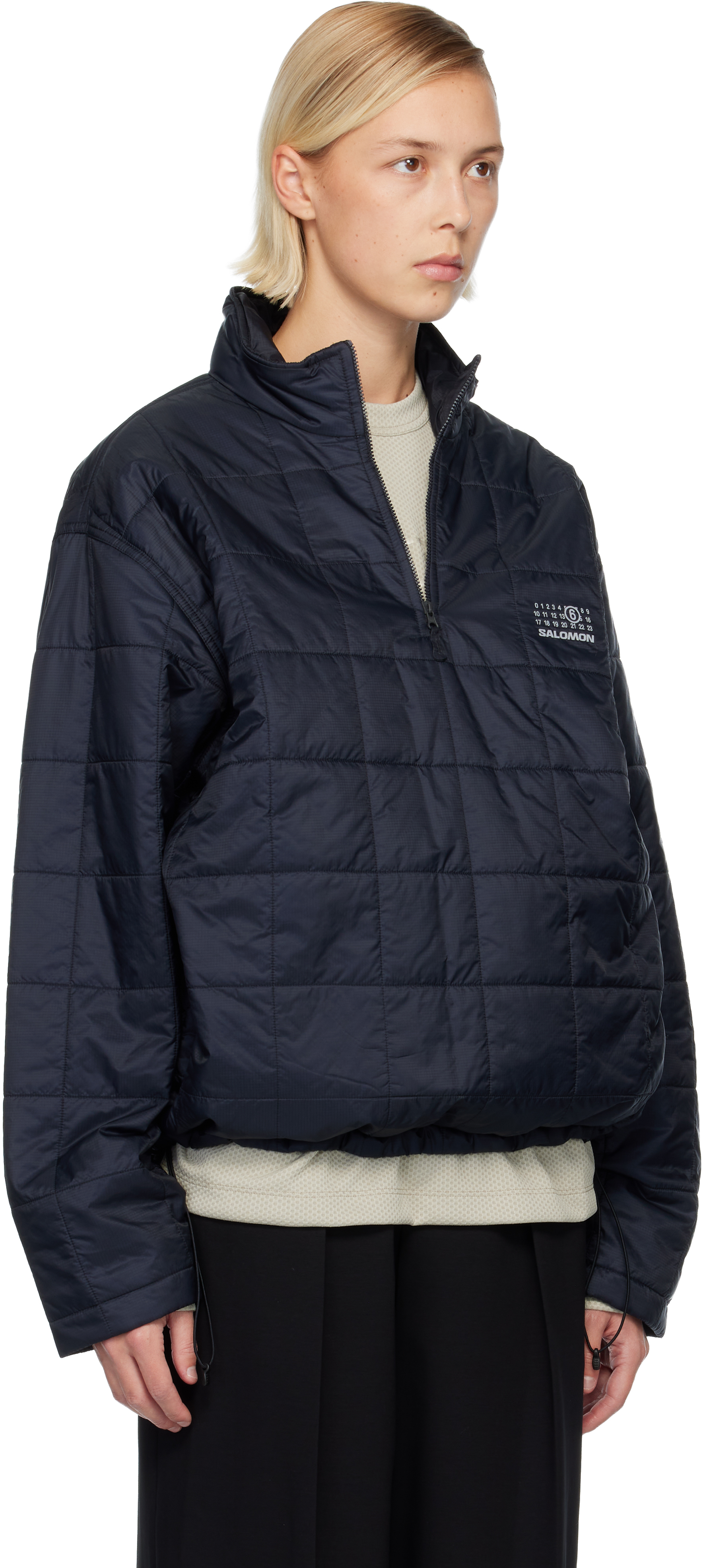 Mm6 Maison Margiela Black Salomon Edition Ripstop Reversible Jacket In Blue