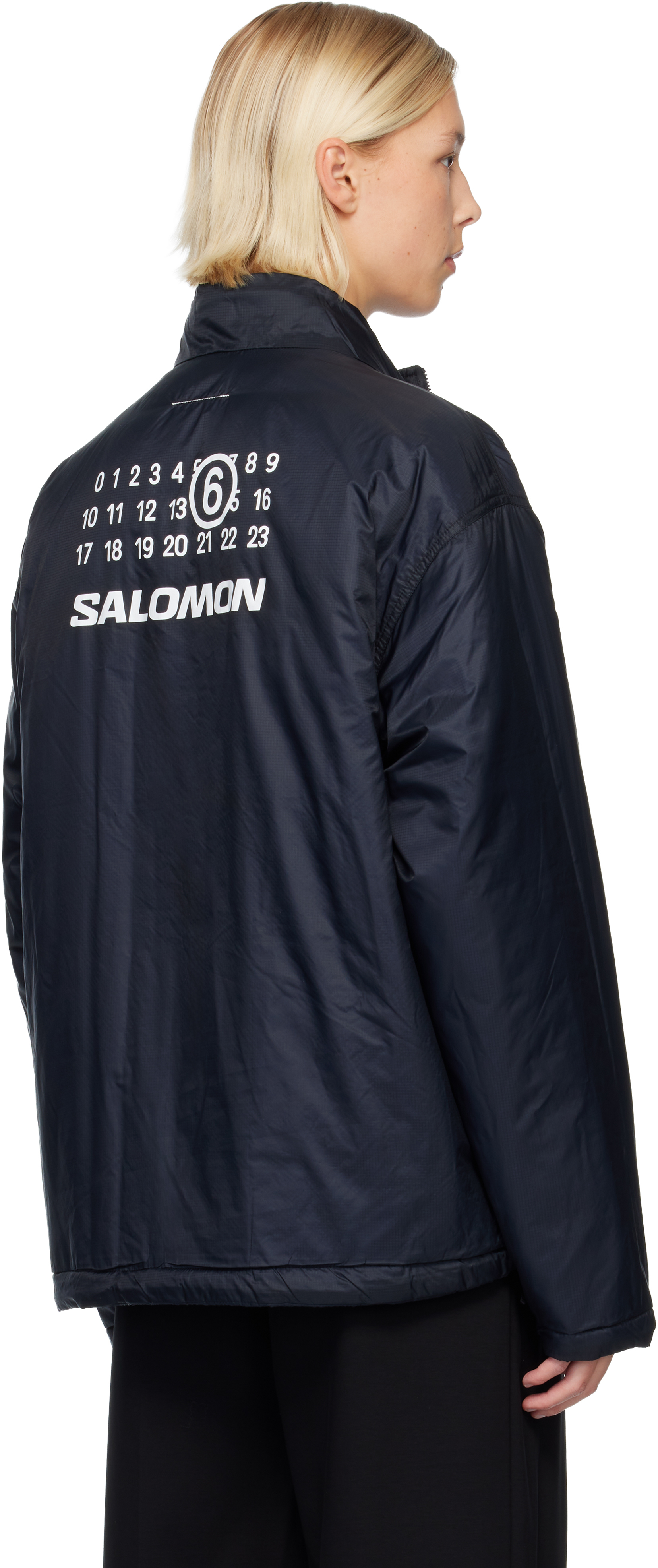 Mm6 Maison Margiela Black Salomon Edition Ripstop Reversible Jacket In Blue