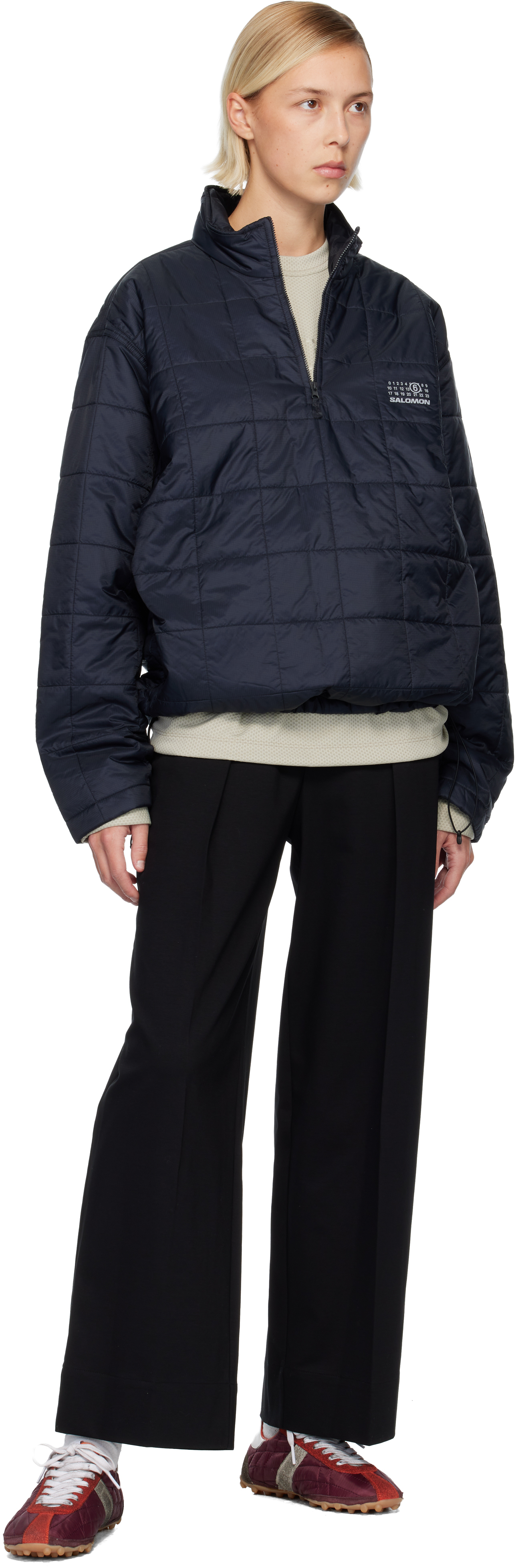 Mm6 Maison Margiela Black Salomon Edition Ripstop Reversible Jacket In Blue