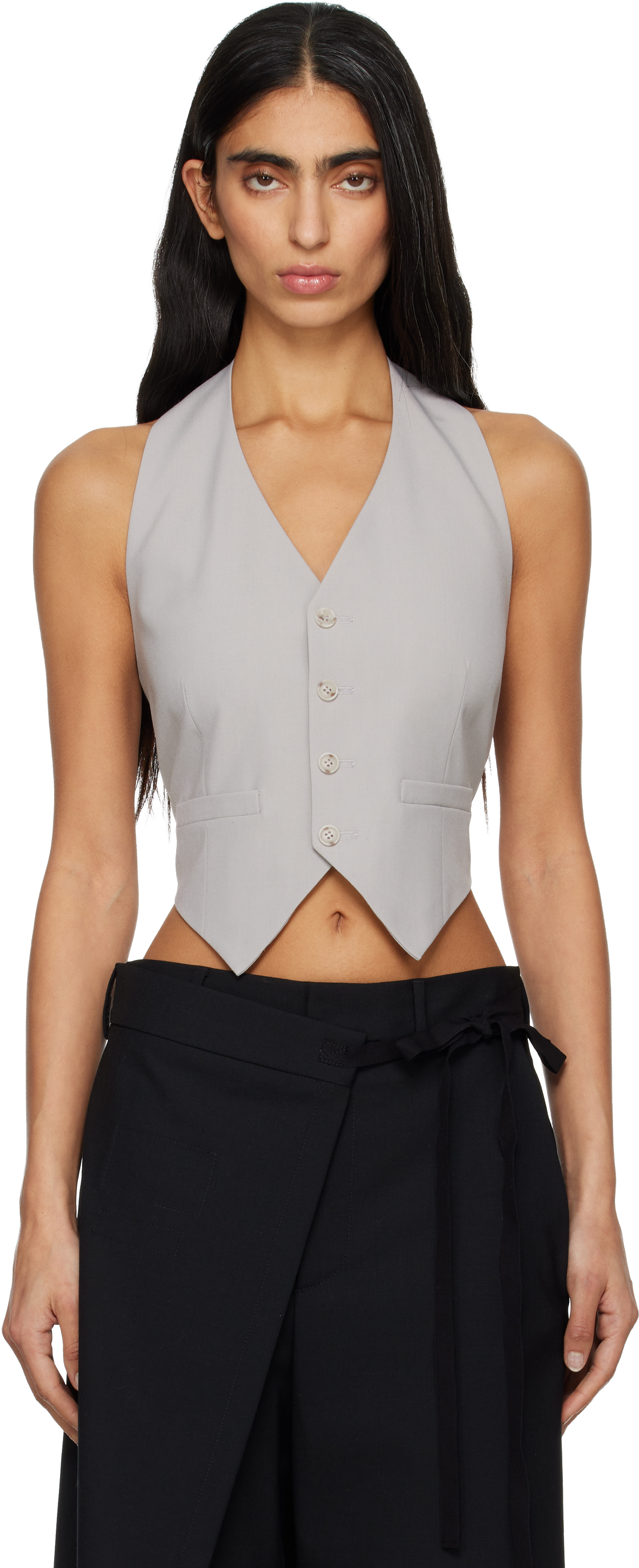 MM6 Maison Margiela Gray Light Wool Blend Vest