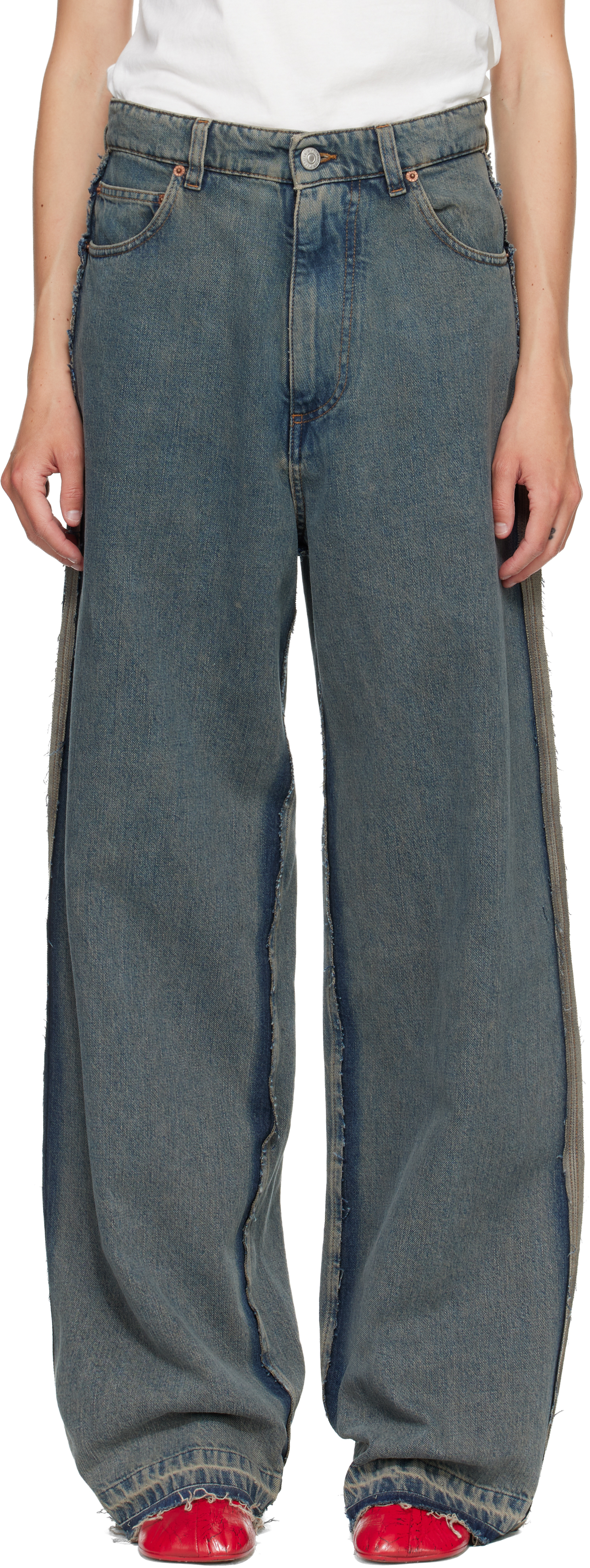 MM6 Maison Margiela 5ポケットジーンズ MM6 Maison Margielaのブルー ファイブポケット ジーンズがセール中