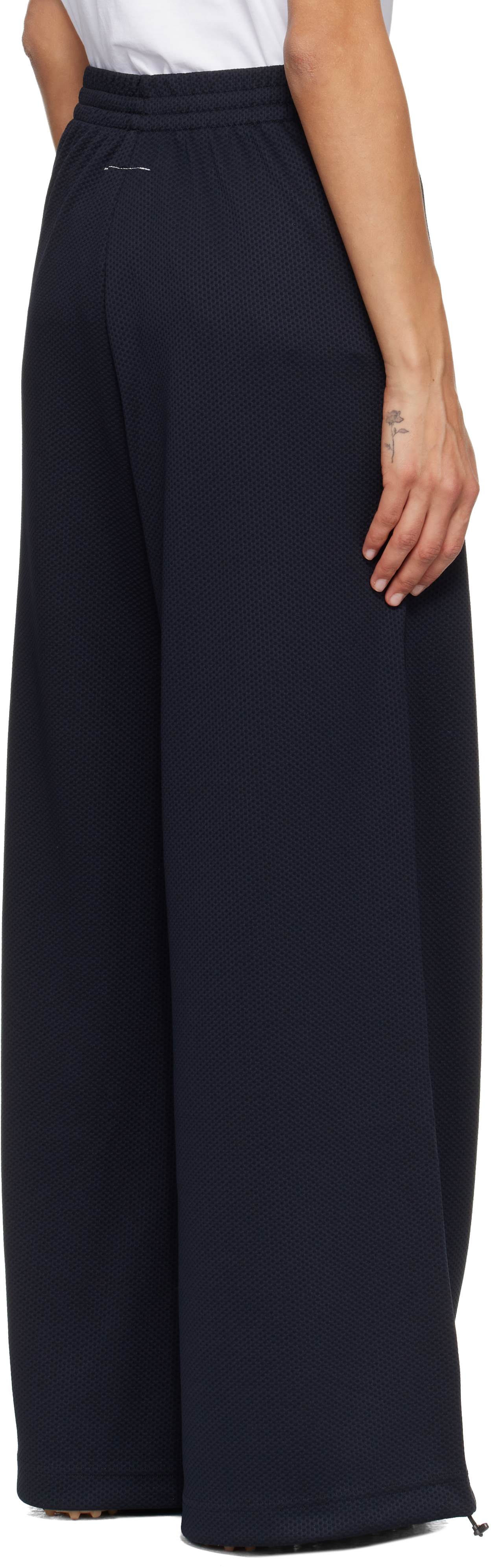 Mm6 Maison Margiela Black Salomon Edition Mesh Sweatpants In Black