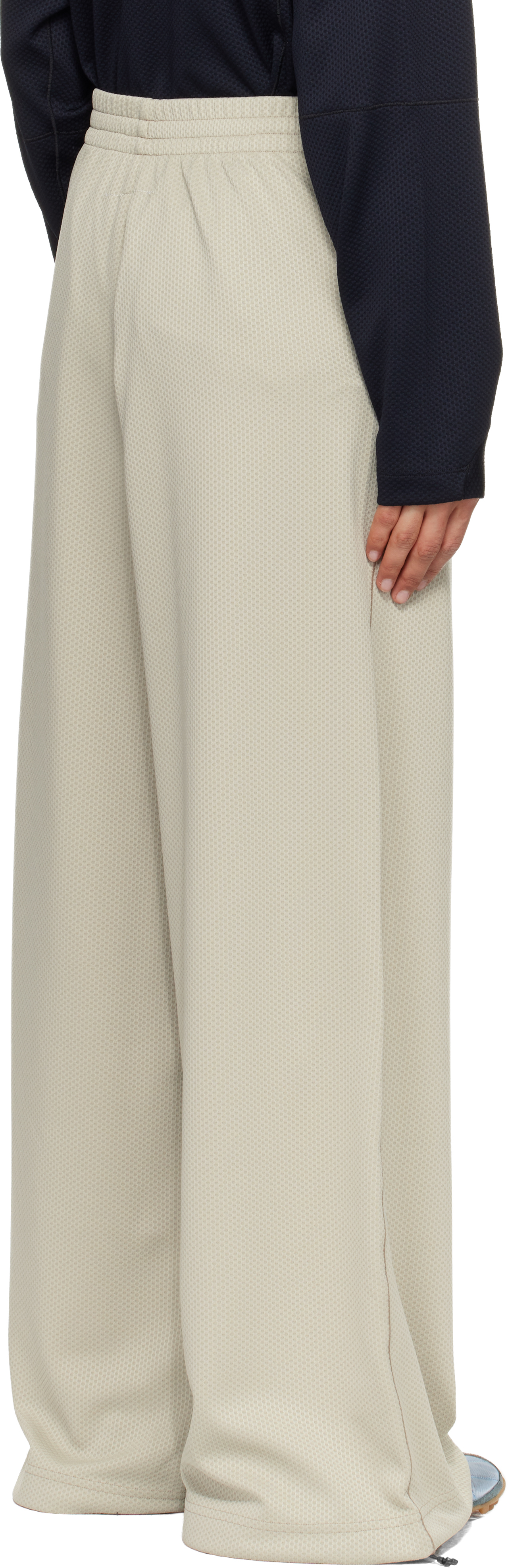 Mm6 Maison Margiela Off-white Salomon Edition Mesh Sweatpants In Neutral