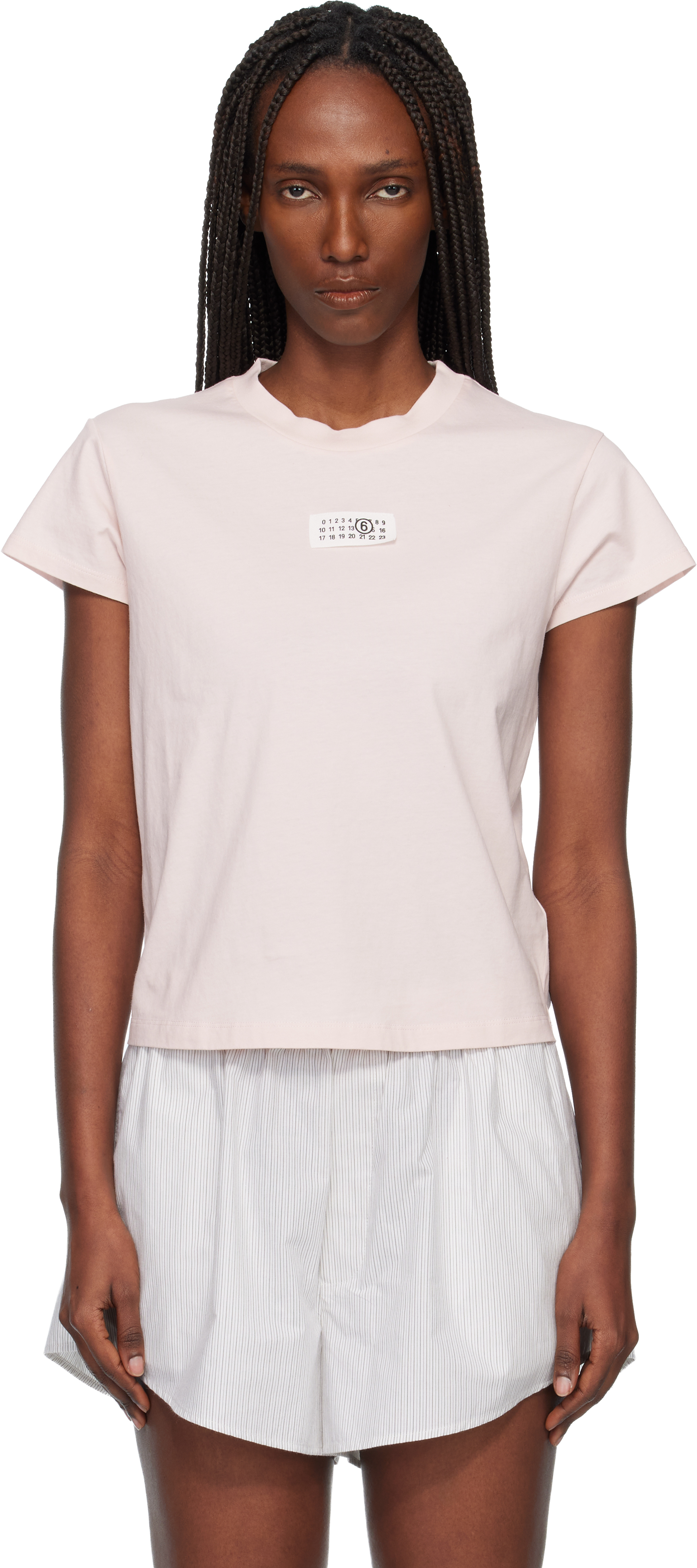 MM6 Maison Margiela ローズプリント Tシャツ MM6 Maison Margiela: Pink 'Margie' T-Shirt | SSENSE United Kingdom