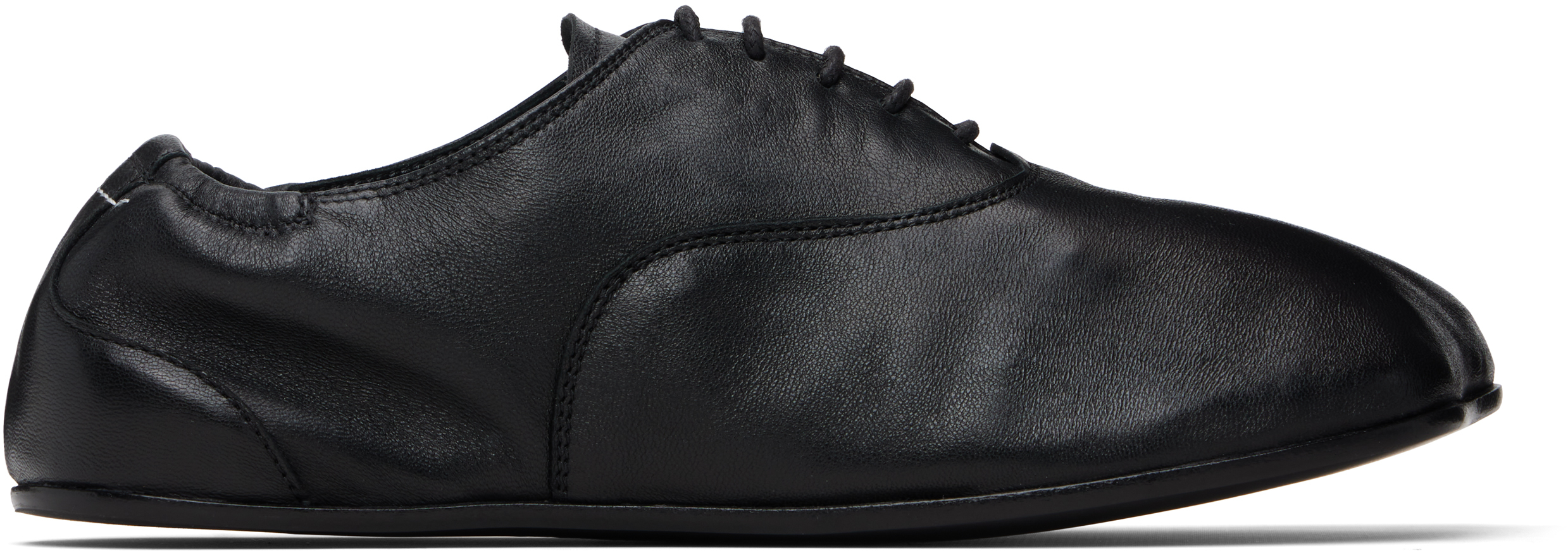 MM6 Maison Margielaのブラック レザー オックスフォードがセール中