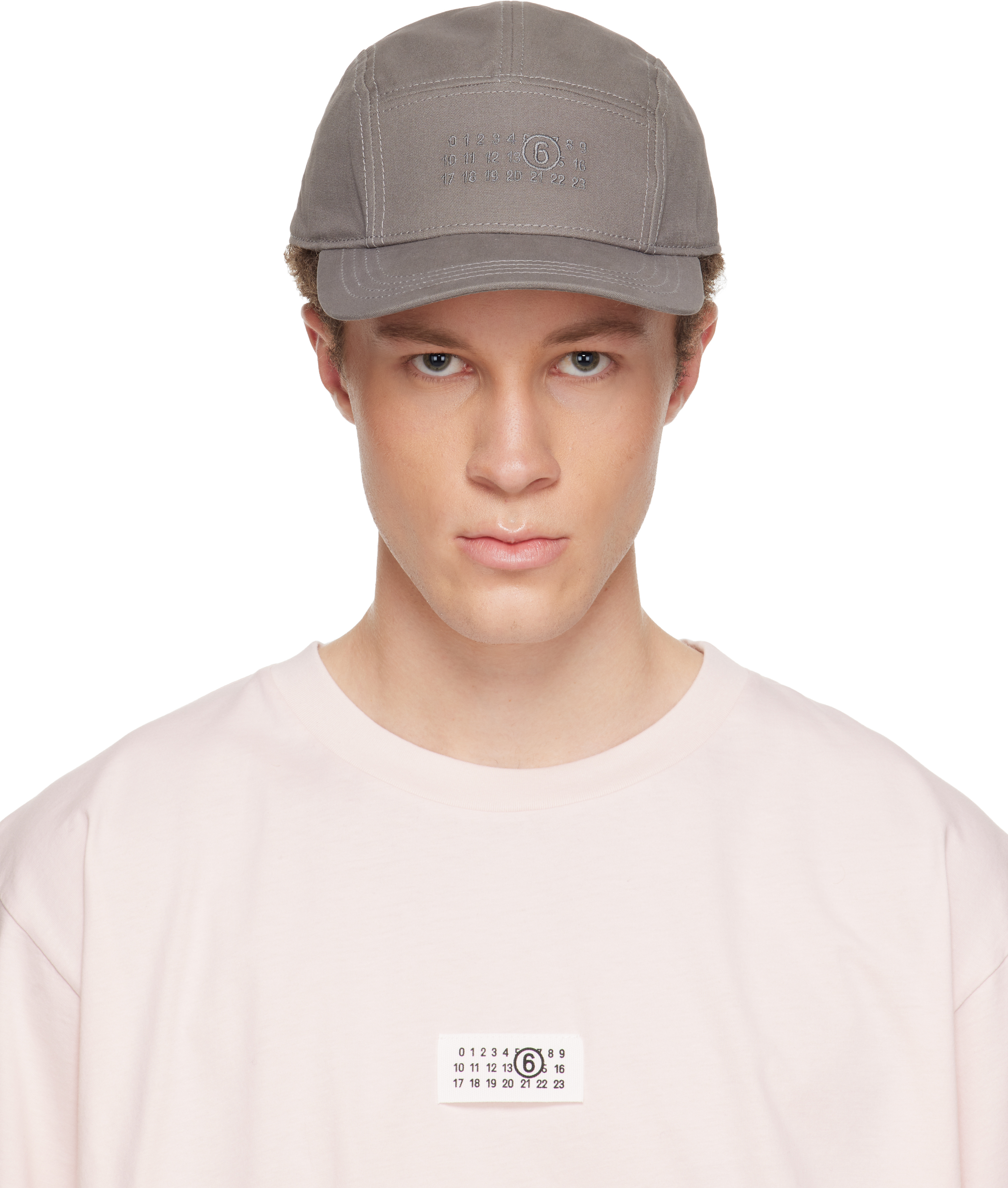 Taupe Embroidered Logo Cap