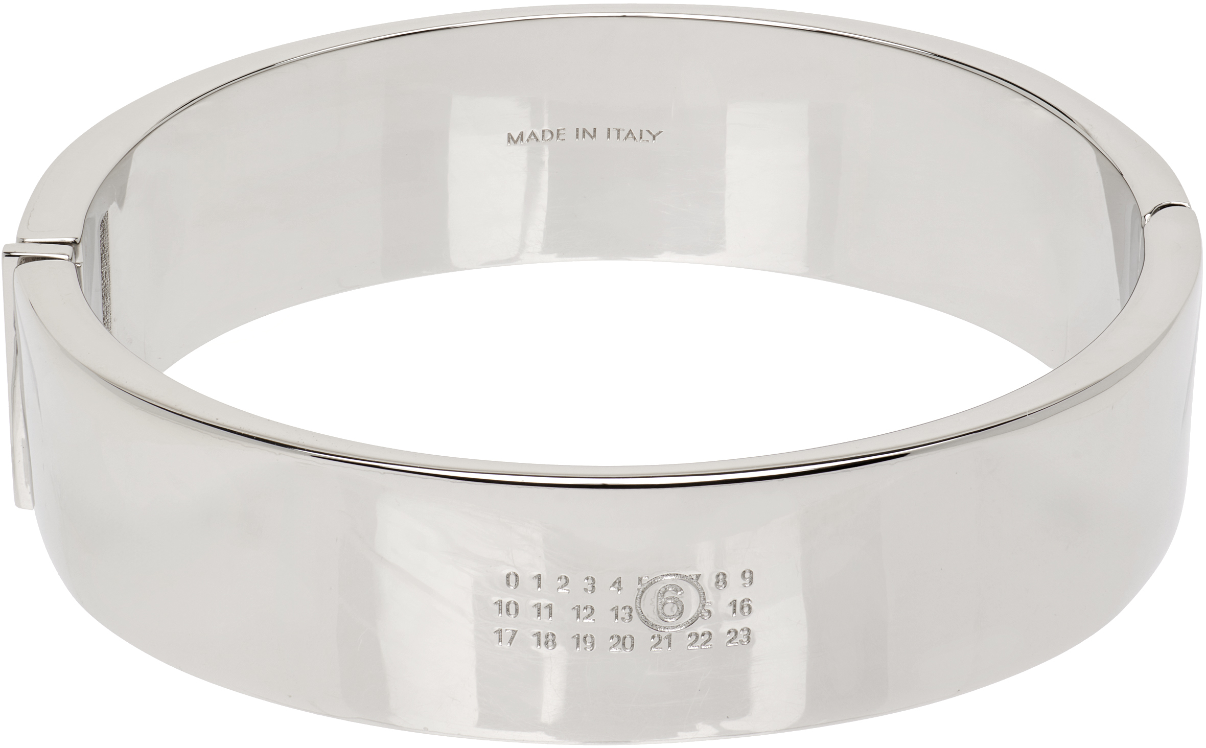 MM6 Maison Margiela: Engraved-Logo Bracelet | SSENSE