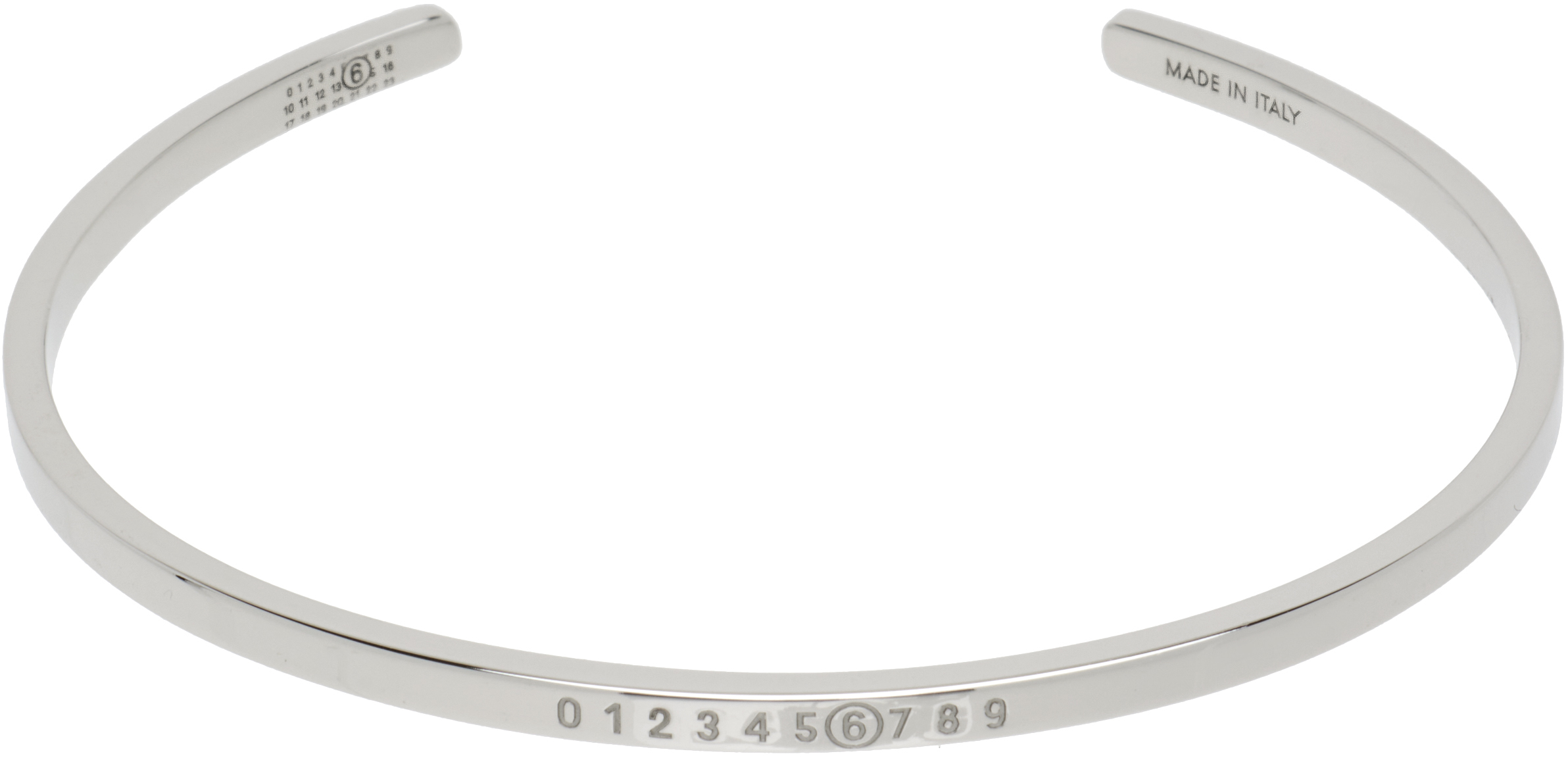 Minimal Logo Cuff Bracelet by MM6 Maison Margiela on Sale