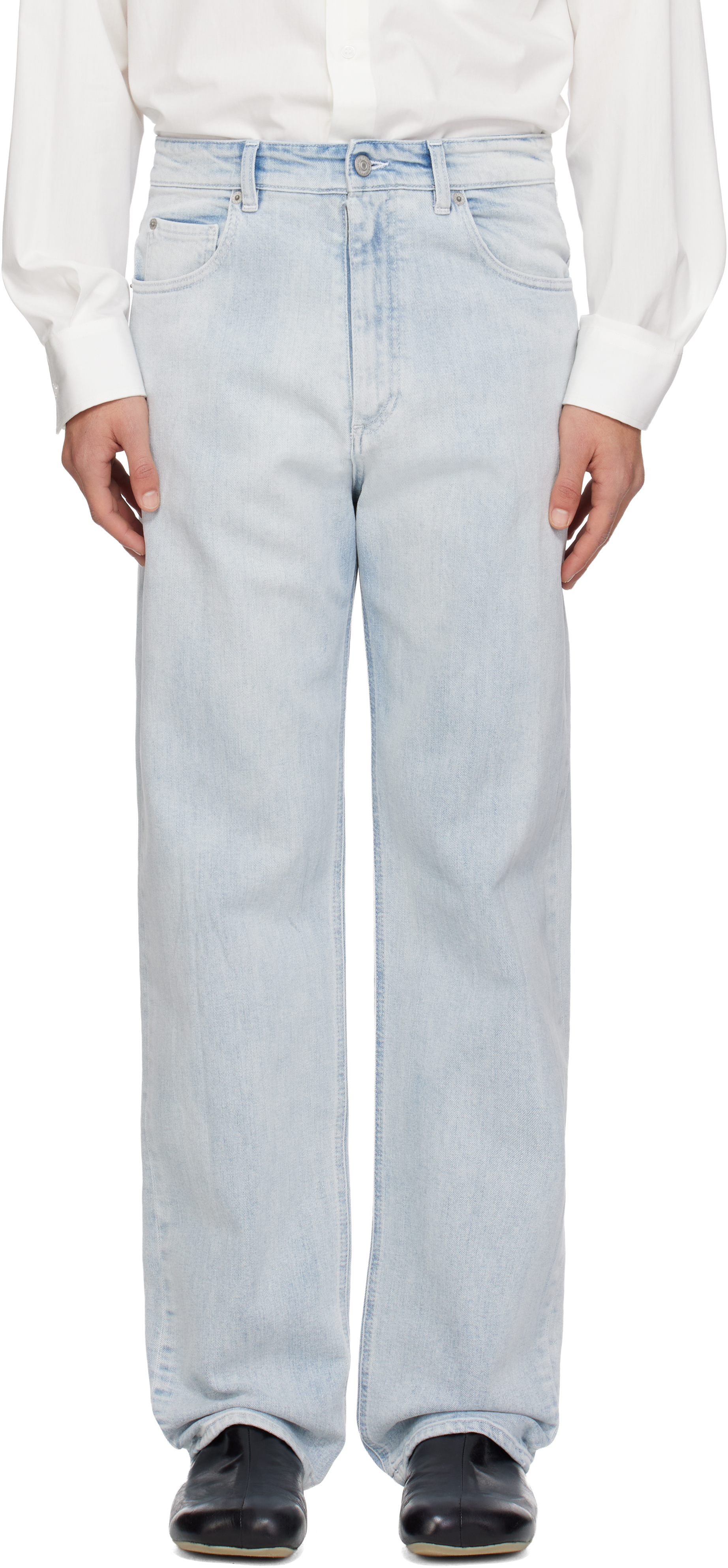MM6 Maison Margiela: Blue 5 Pockets Jeans | SSENSE