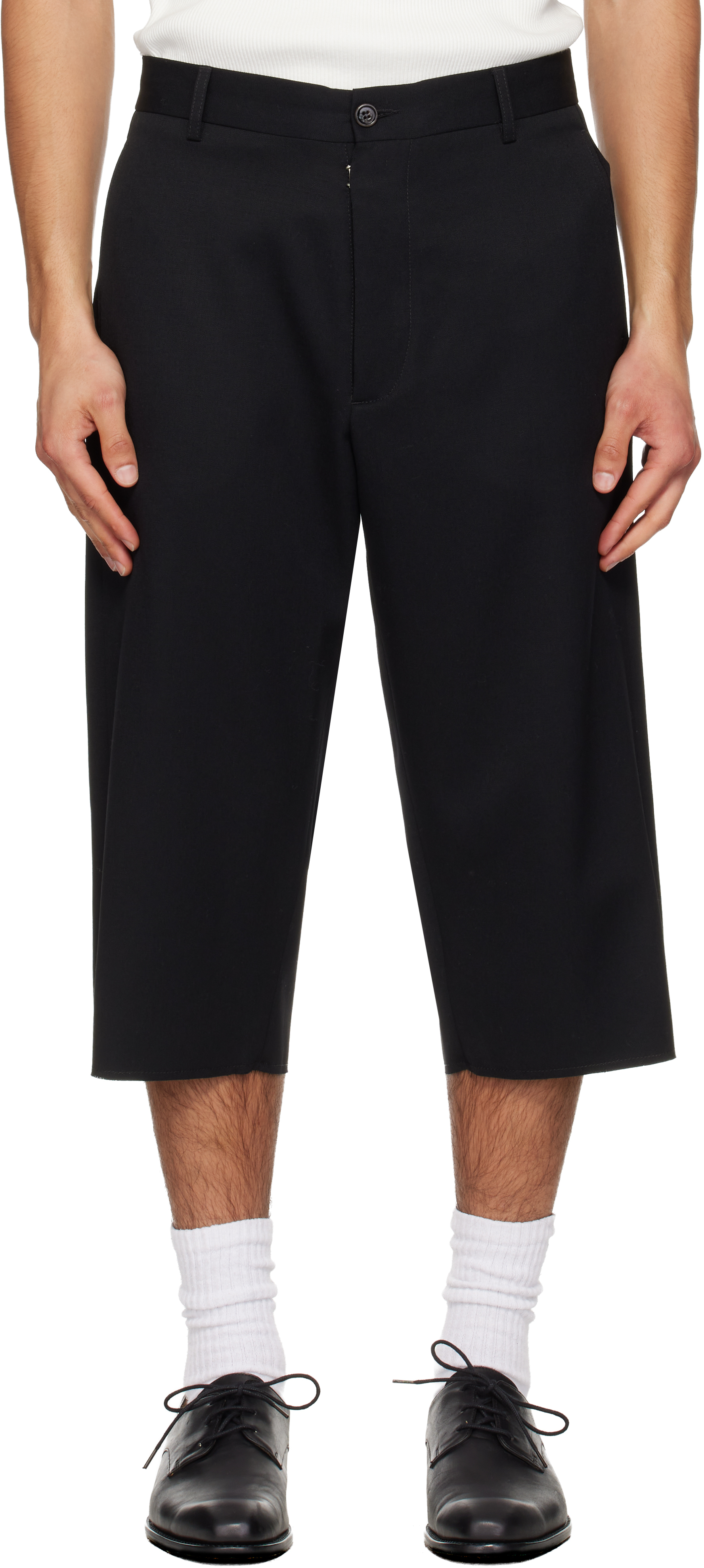 MM6 Maison Margiela Black Virgin Wool Shorts