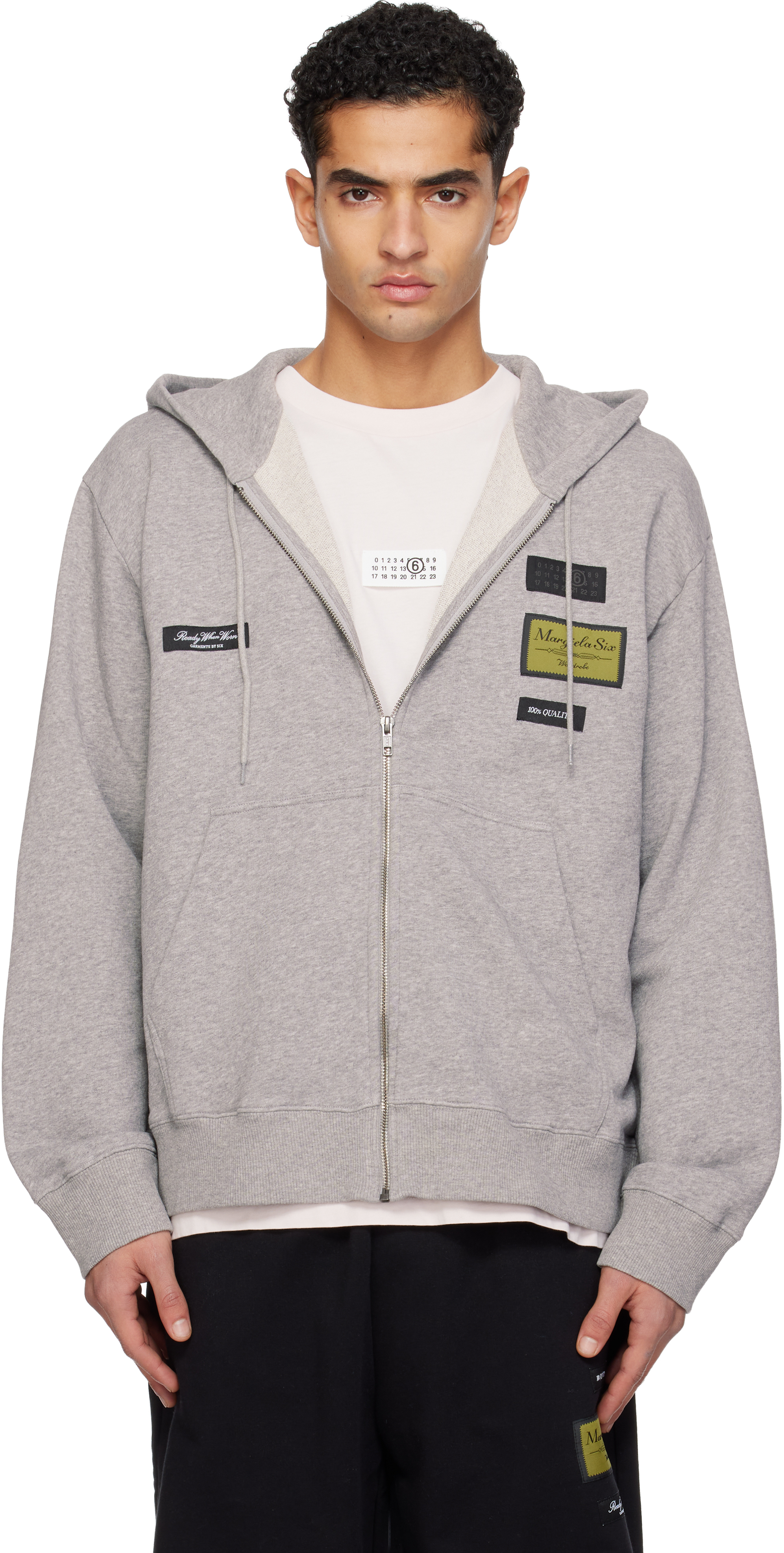MM6 Maison Margielaのグレー Label Patch フーディがセール中