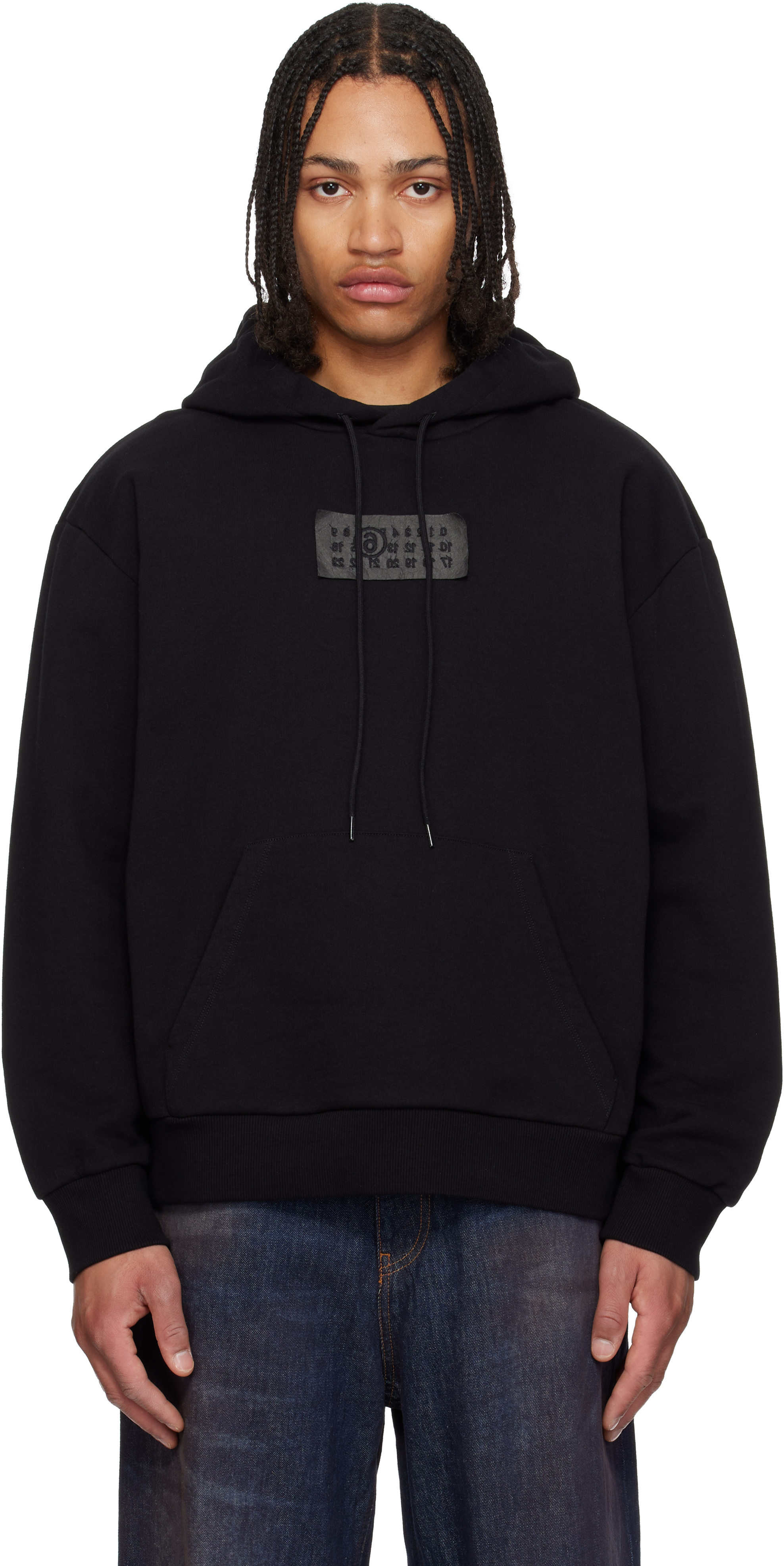 MM6 Maison Margielaのブラック ロゴパッチ フーディがセール中