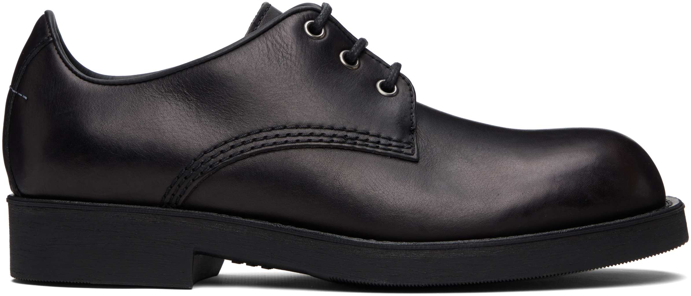 MM6 Maison Margiela: ブラック レースアップダービー | SSENSE 日本