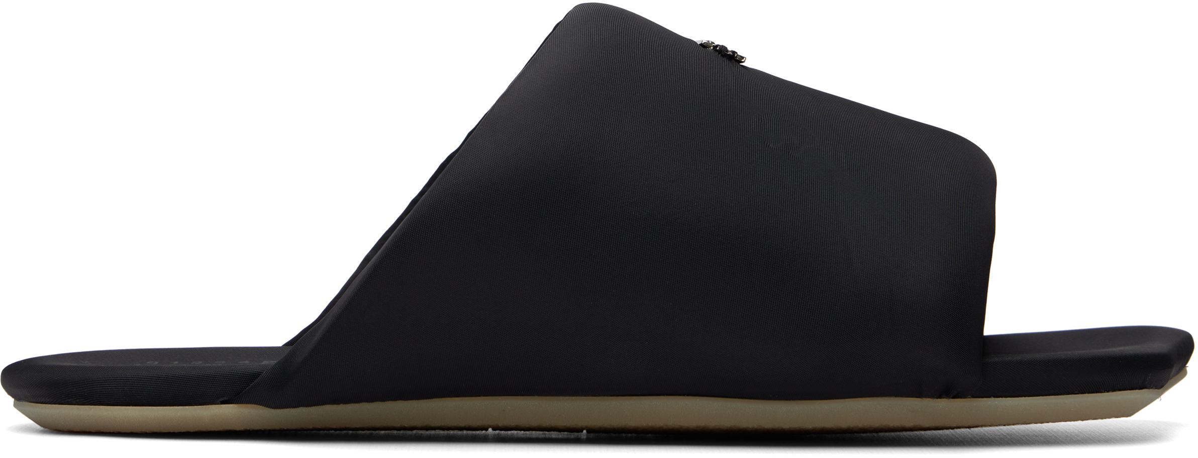 Black Padded Sandals by MM6 Maison Margiela on Sale display picture 2