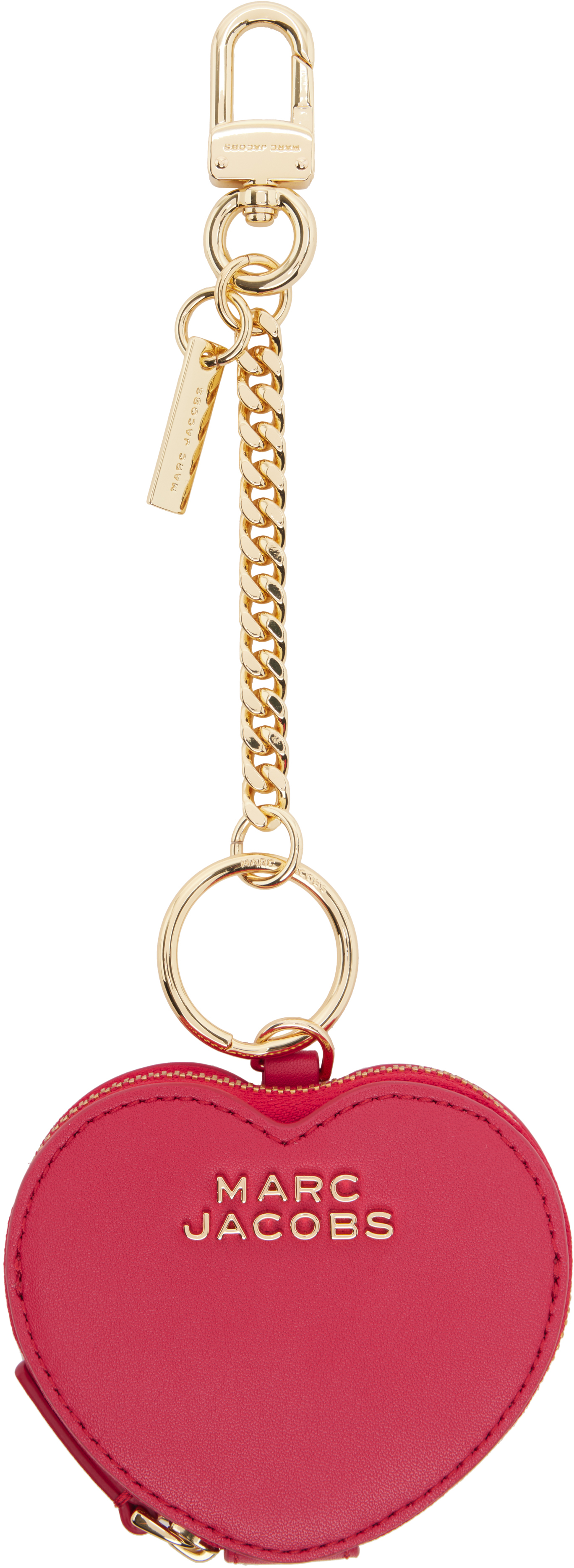 Red 'The Heart Pouch' Bag Charm by Marc Jacobs on Sale