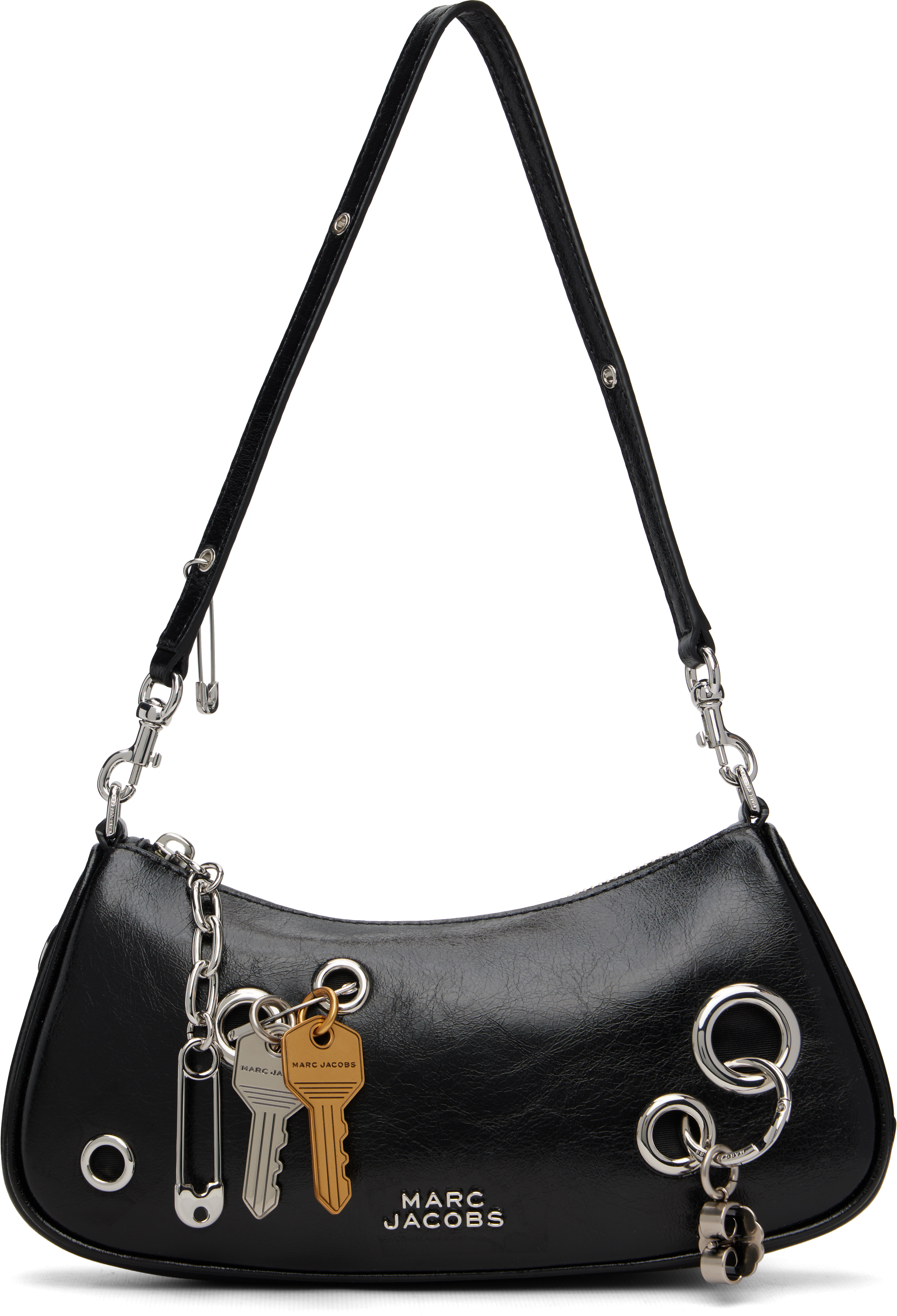 Black 'The Grommet Charm' Shoulder Bag by Marc Jacobs on Sale