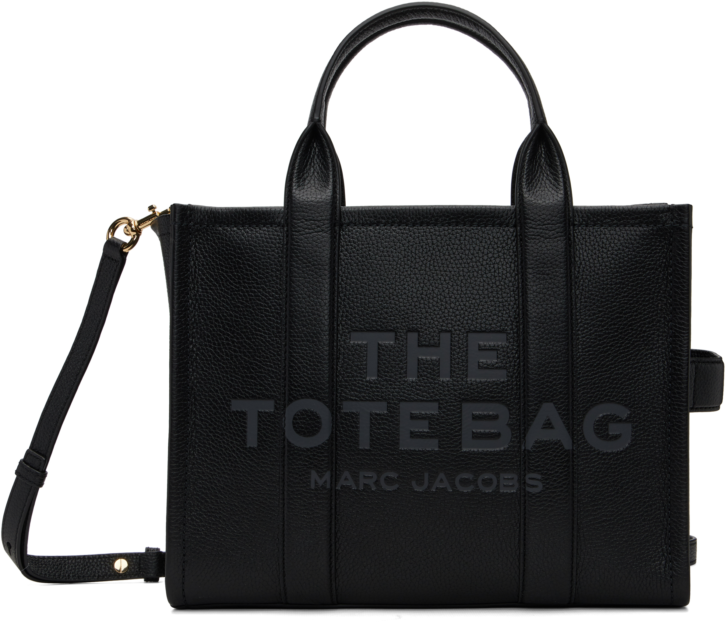 Marc Jacobs Black 'The Leather Medium' Tote