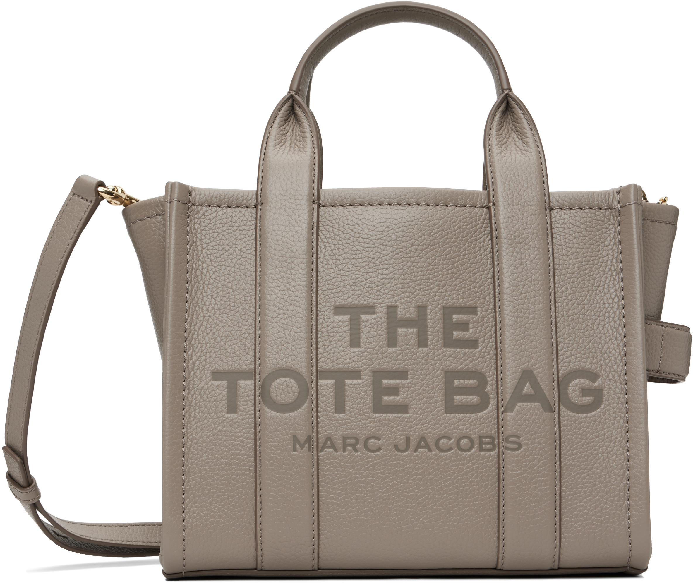 Marc Jacobs: Taupe 'The Leather Small' Tote | SSENSE Canada