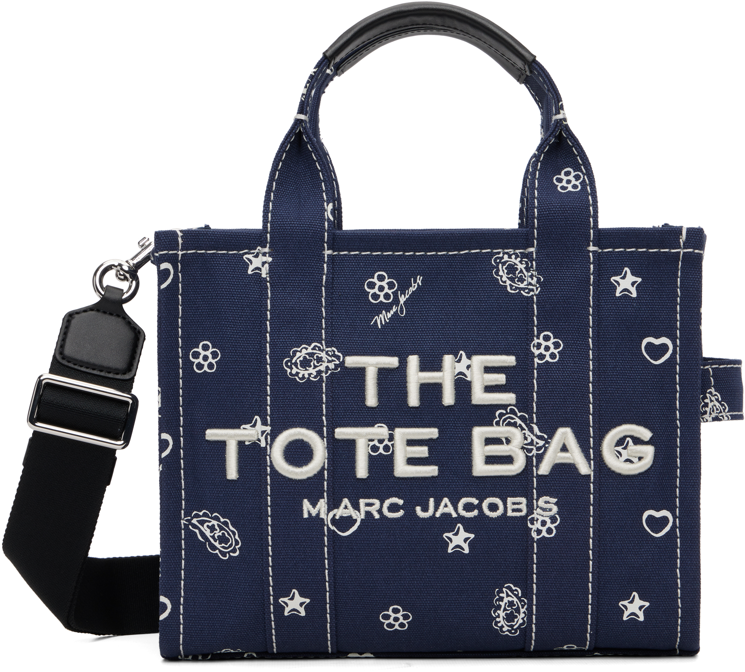 Marc Jacobs: ネイビー 'The Bandana Canvas Small' トートバッグ