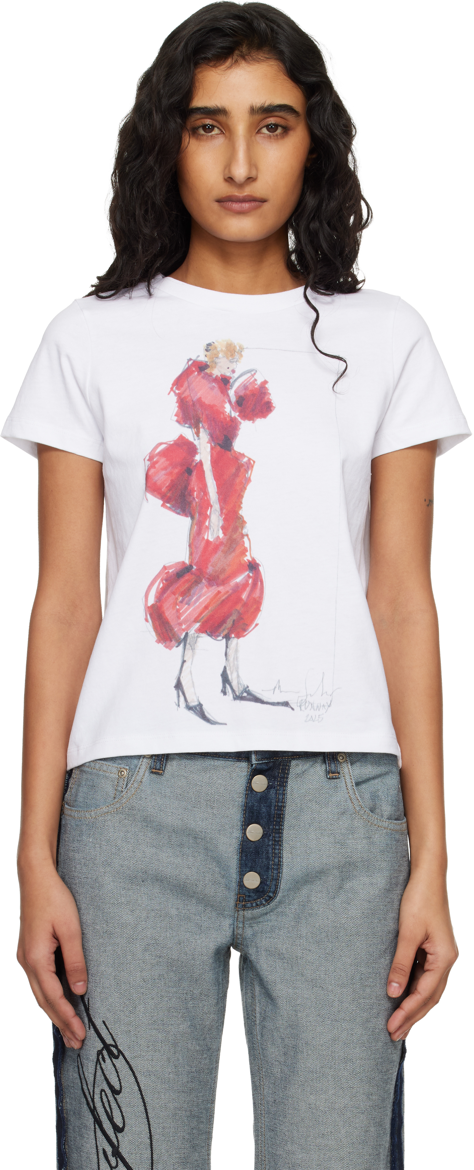 Marc Jacobs: White 'Look 33' Baby T-shirt | SSENSE Canada