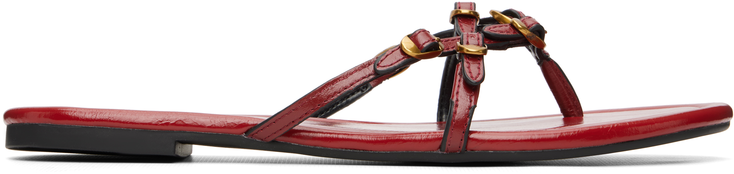 Red 'The Leather Kiki' Sandals