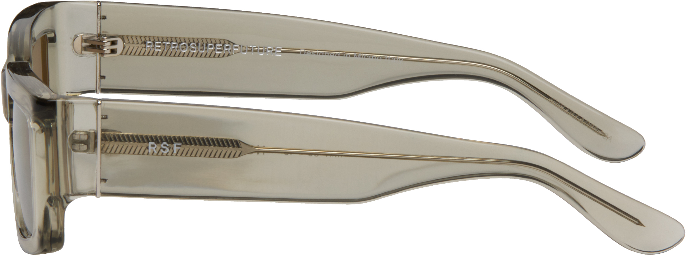 Retrosuperfuture Beige Notte Sunglasses In Green