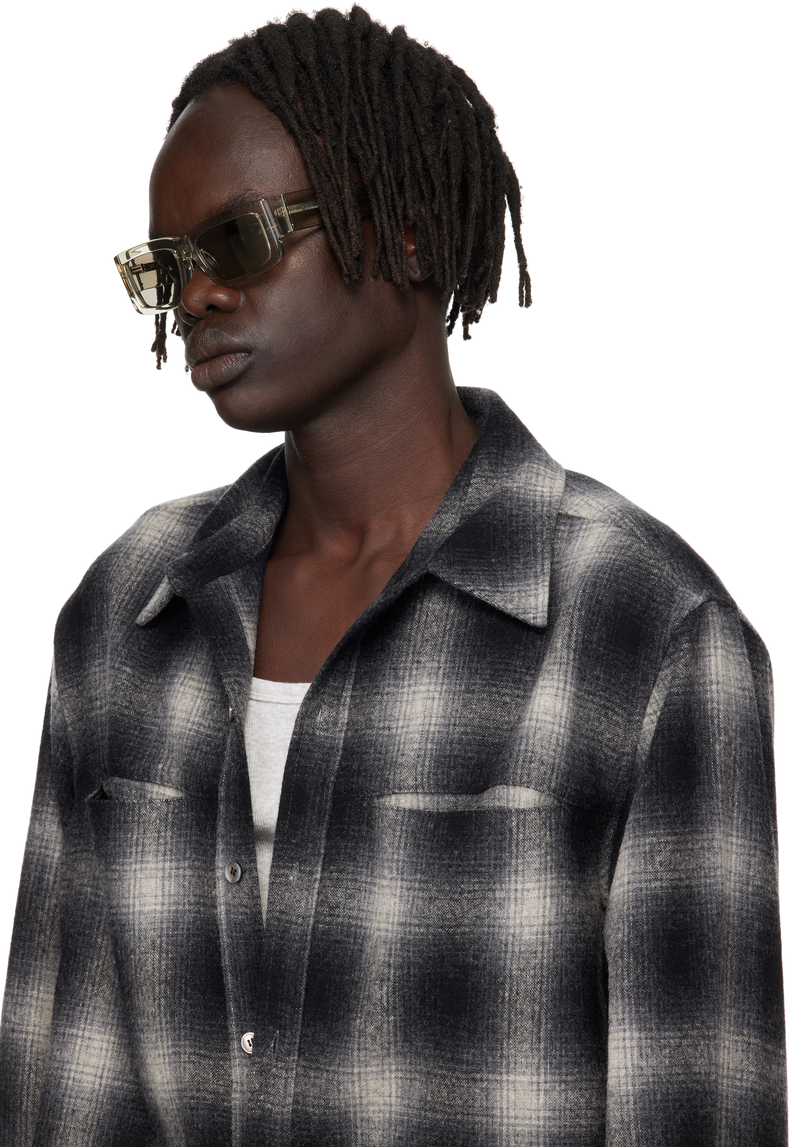 Retrosuperfuture Beige Notte Sunglasses In Green