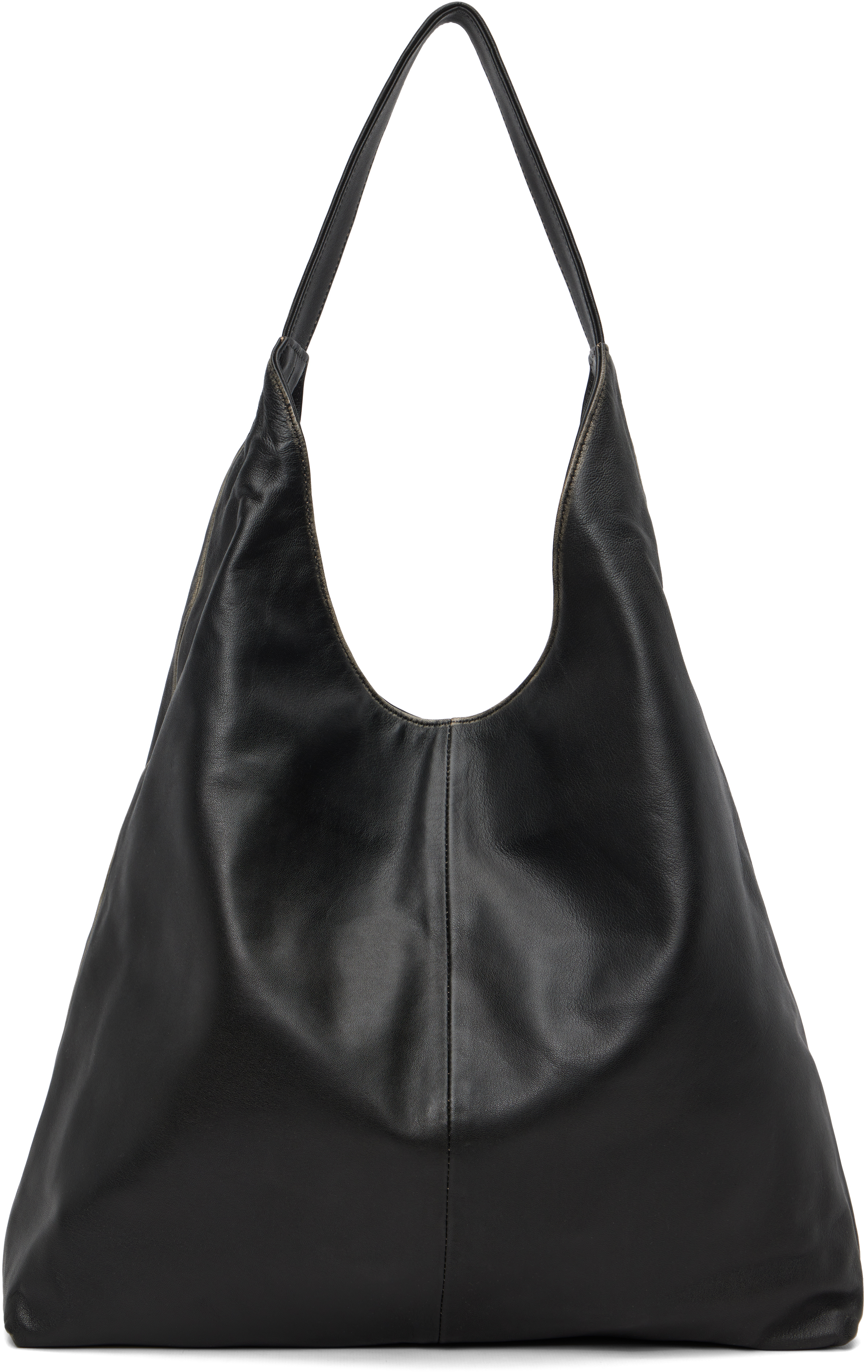St Agni Black Brushed Large Tote In Black