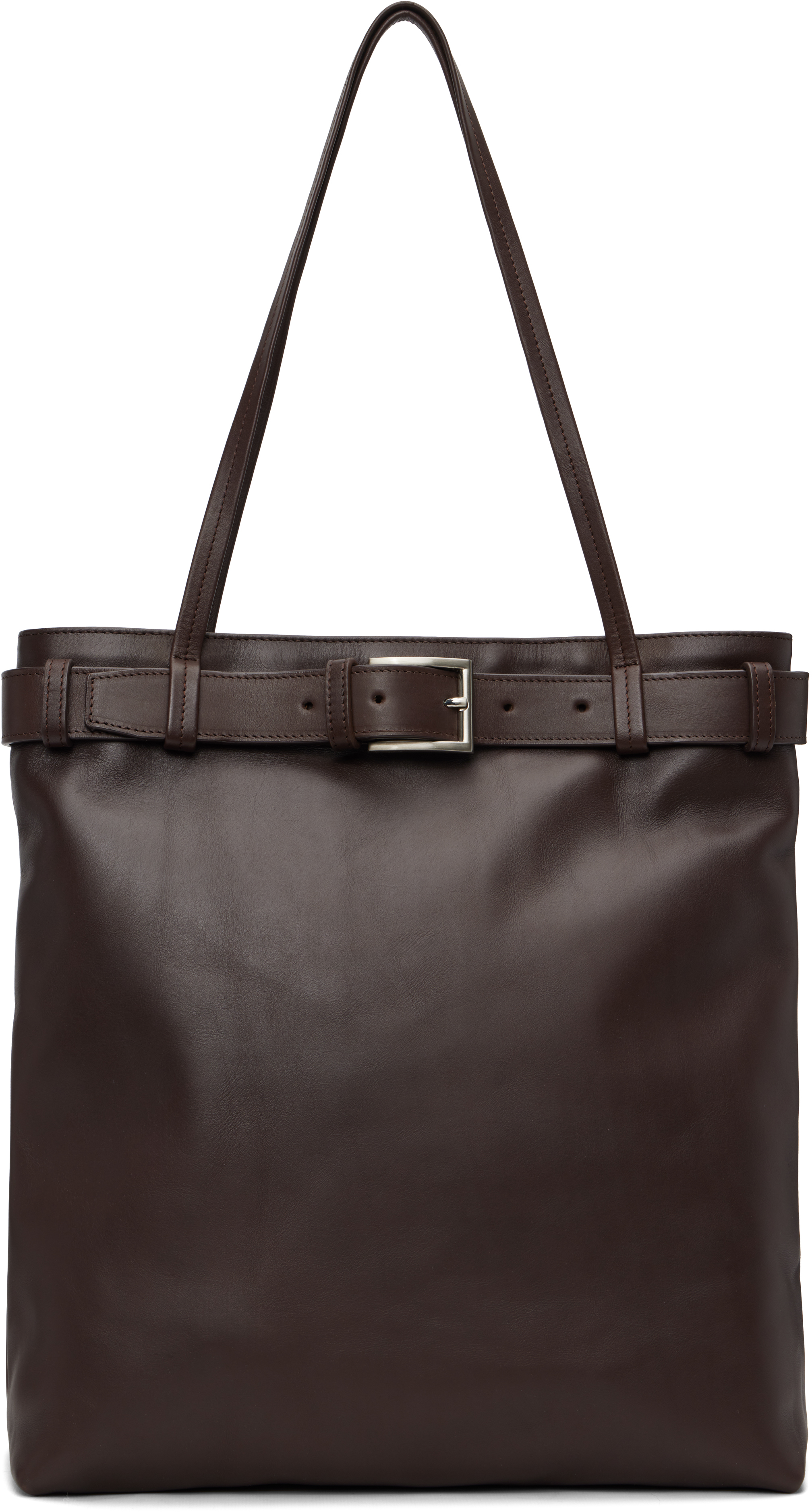 St Agni Brown Belt Detail Tote In Brown