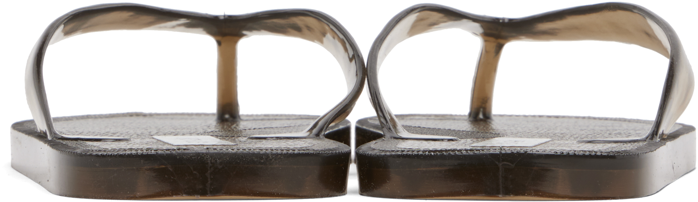 St Agni Gray Jelly Flip-flops In Brown