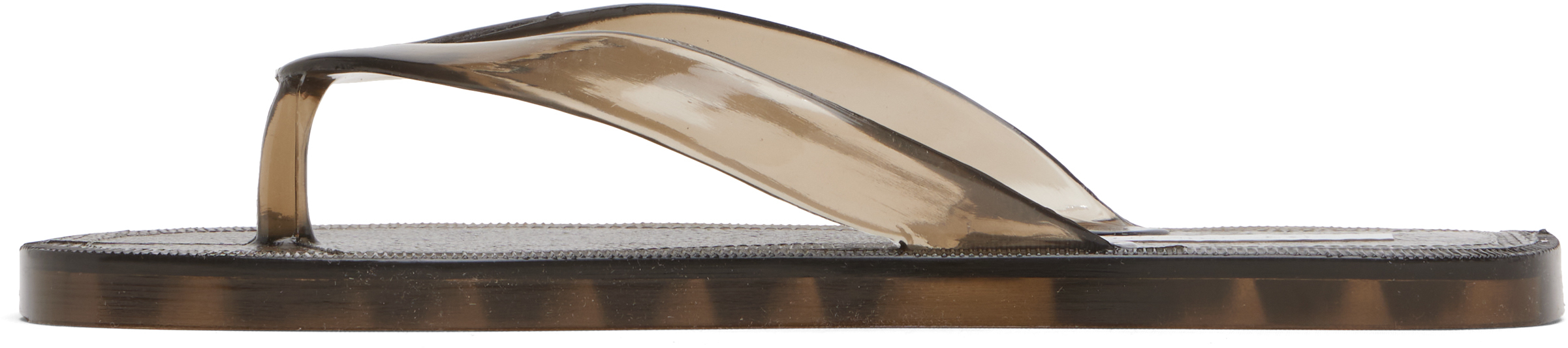 St Agni Gray Jelly Flip-flops In Brown