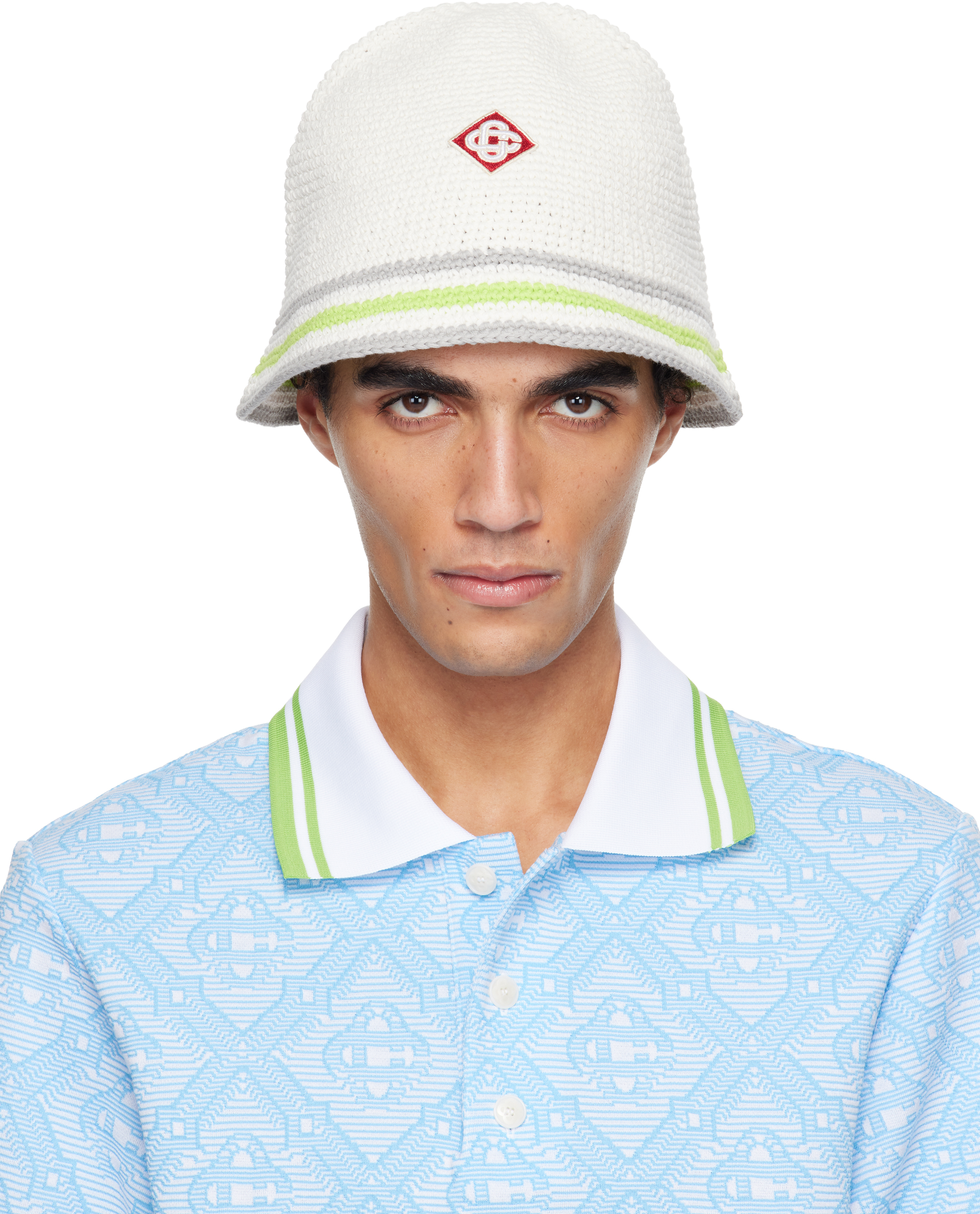 カサブランカ　Casablanca モノグラム クロシェハット Casablanca Hats for Men | Baseball Cap | FARFETCH US