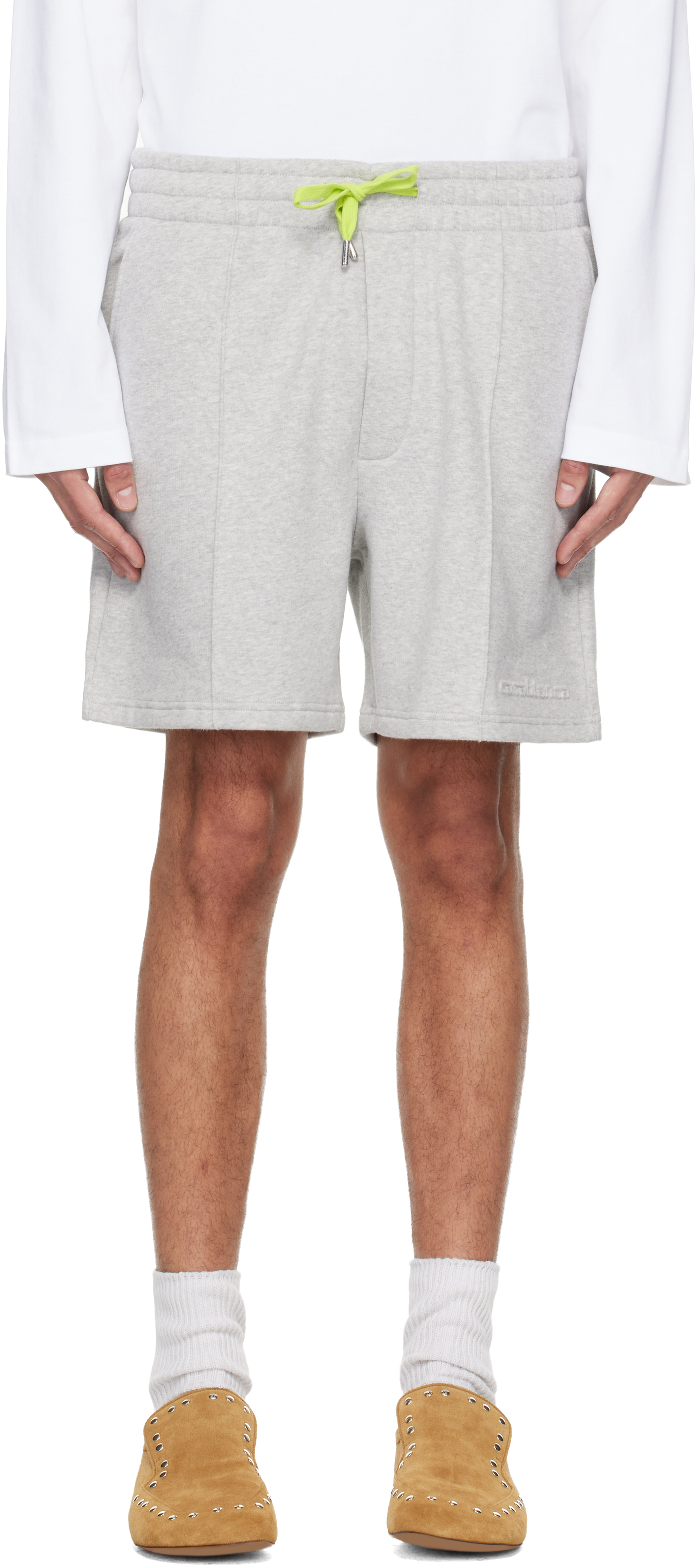 Casablanca Gray Cashmere Blend Sweat Shorts