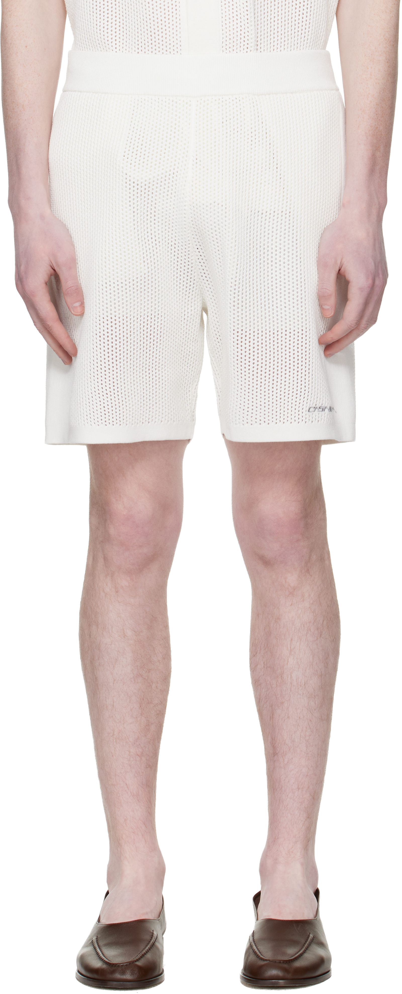 Casablanca: オフホワイト メッシュ ショートパンツ | SSENSE 日本