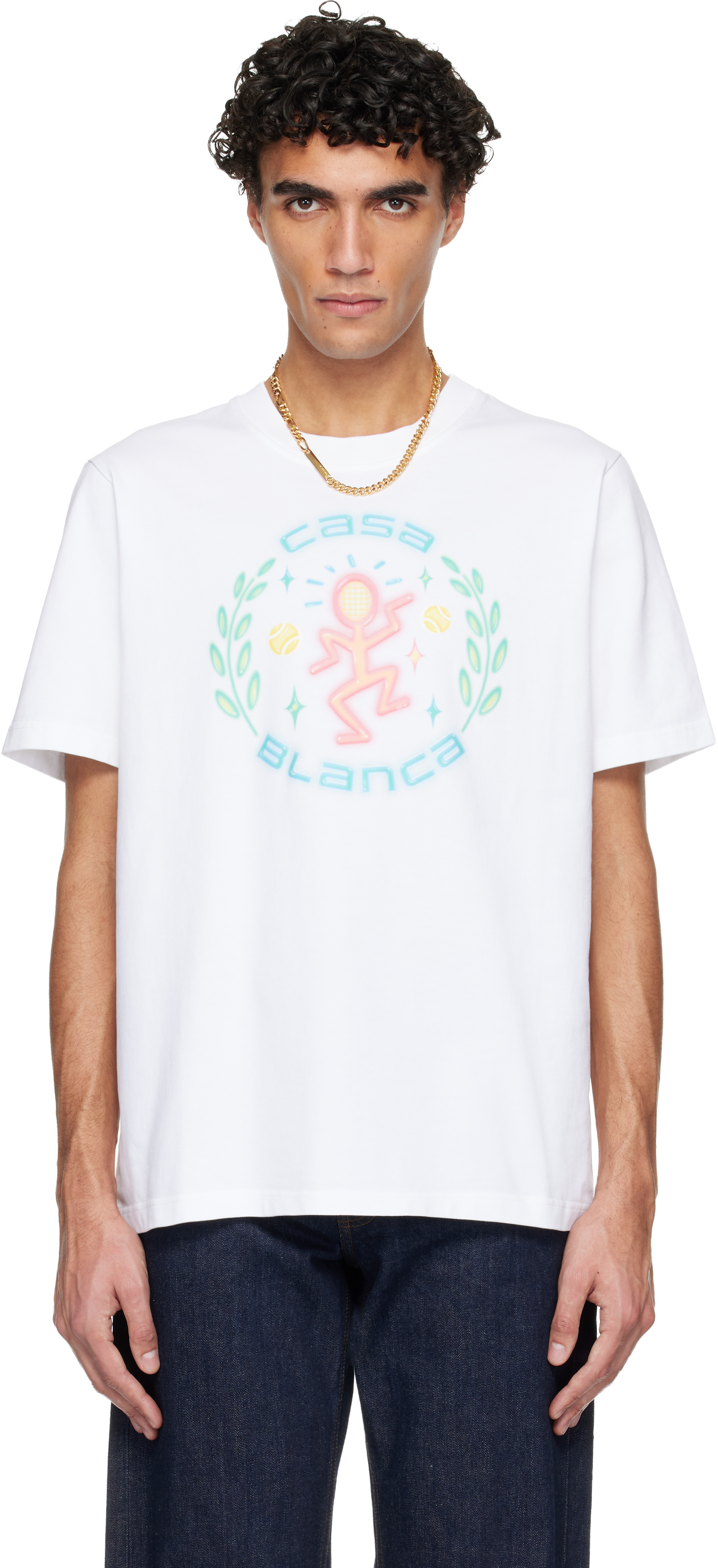 Casablancaのホワイト Dance Joy Classic Tシャツがセール中