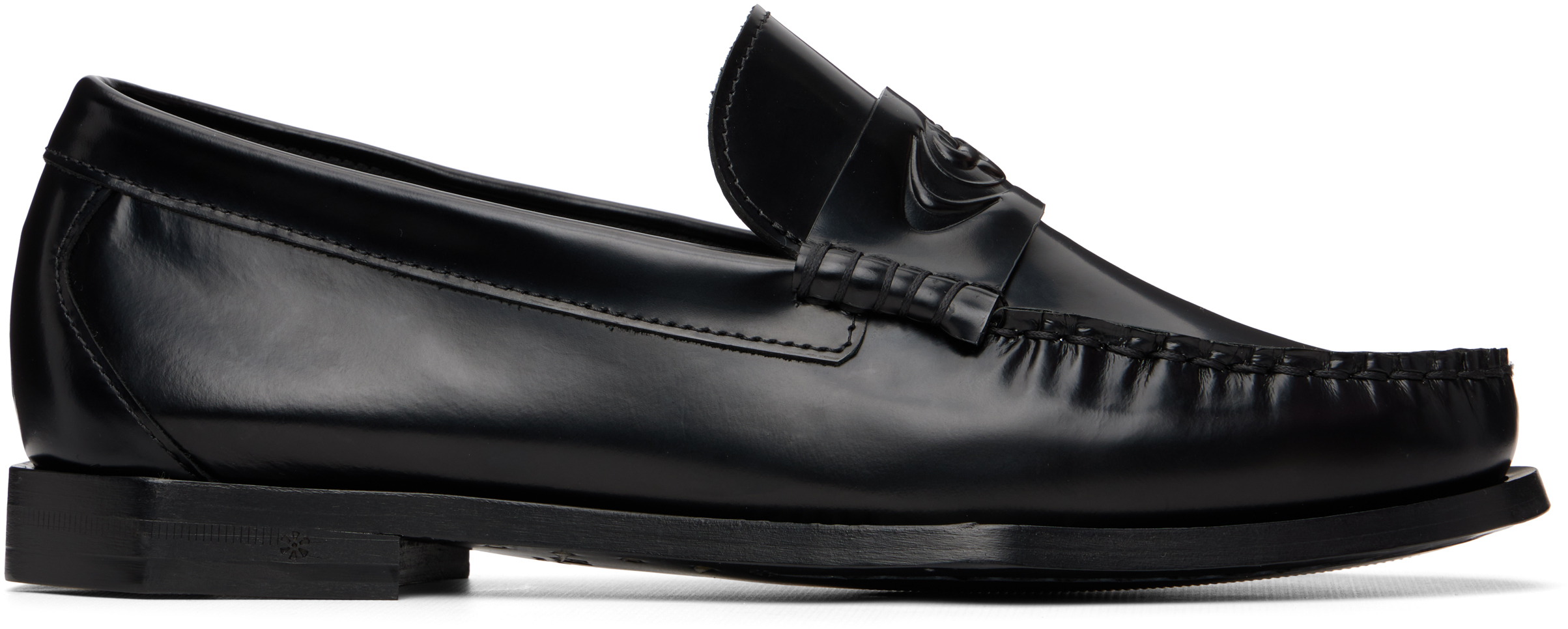 Casablanca Black Leather Loafers