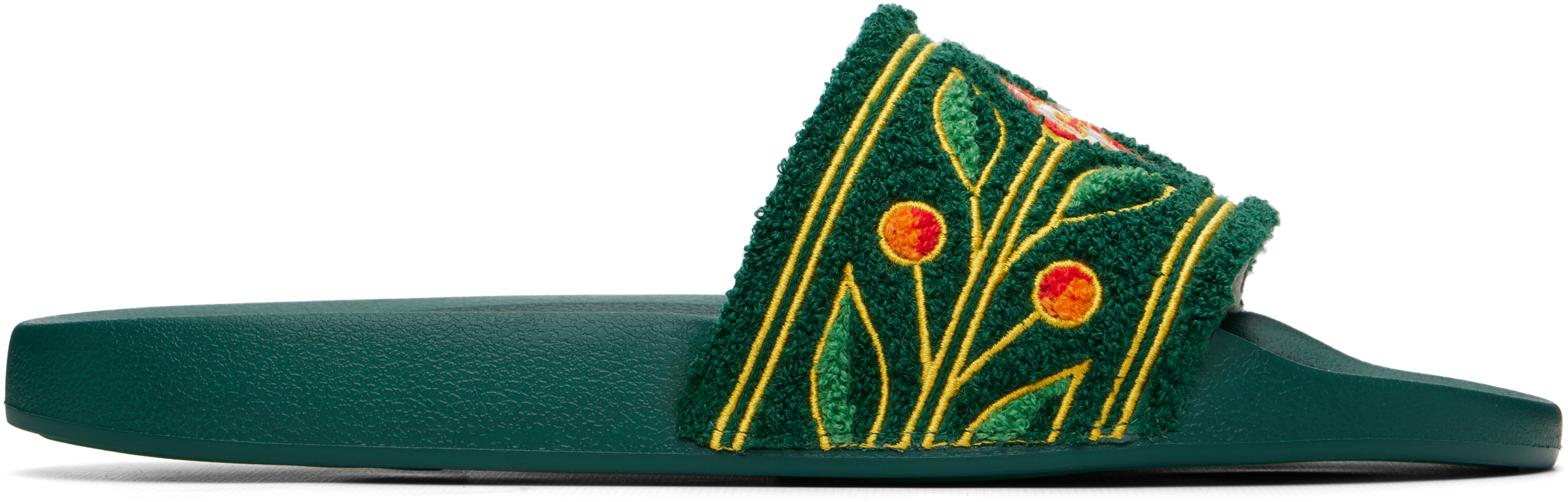 Casablanca Green Laurel Terry Slides