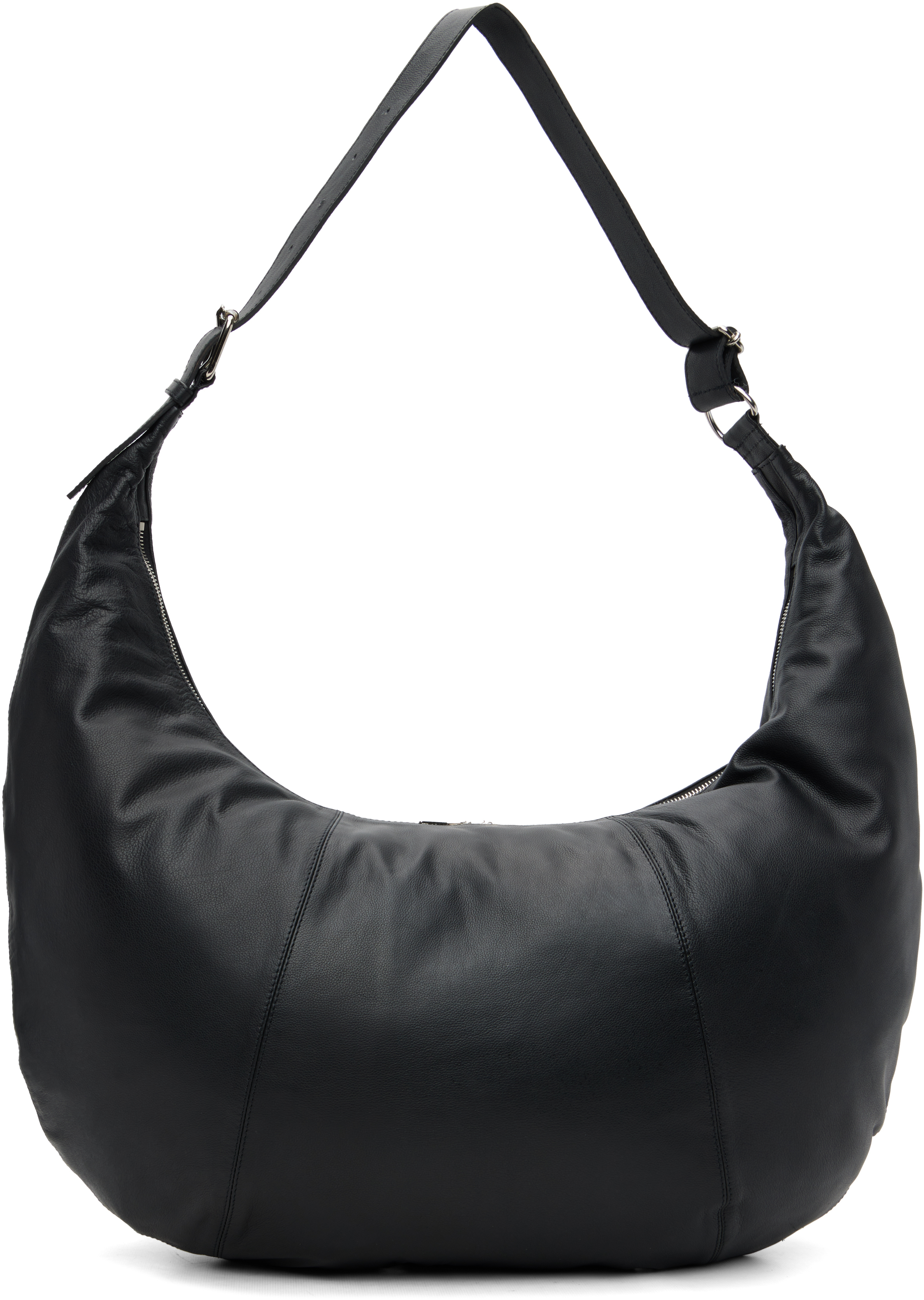 YOKE: Black Calf Leather Circle Bag | SSENSE