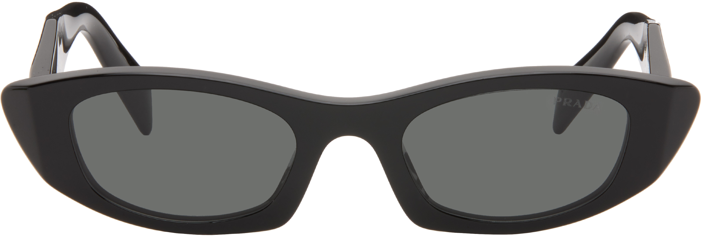Prada Eyewear: ブラック 'Prada Symbole' サングラス | SSENSE 日本