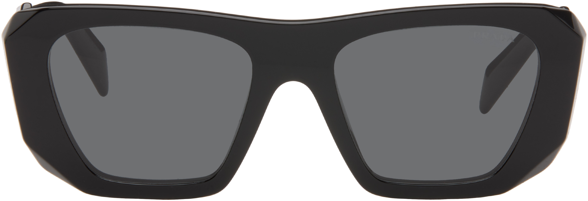 Prada Eyewear: ブラック 'Prada Symbole' サングラス | SSENSE 日本