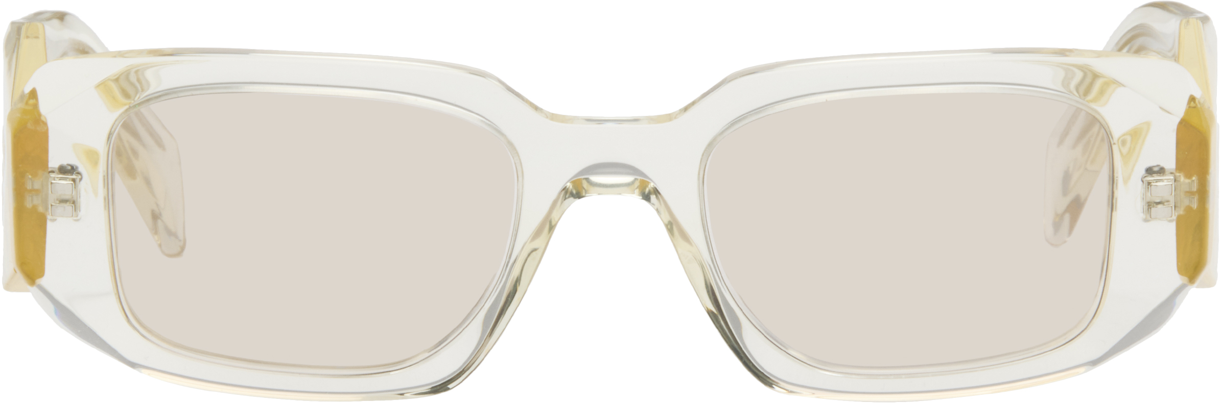 Prada Yellow ' Symbole' Sunglasses In Multi