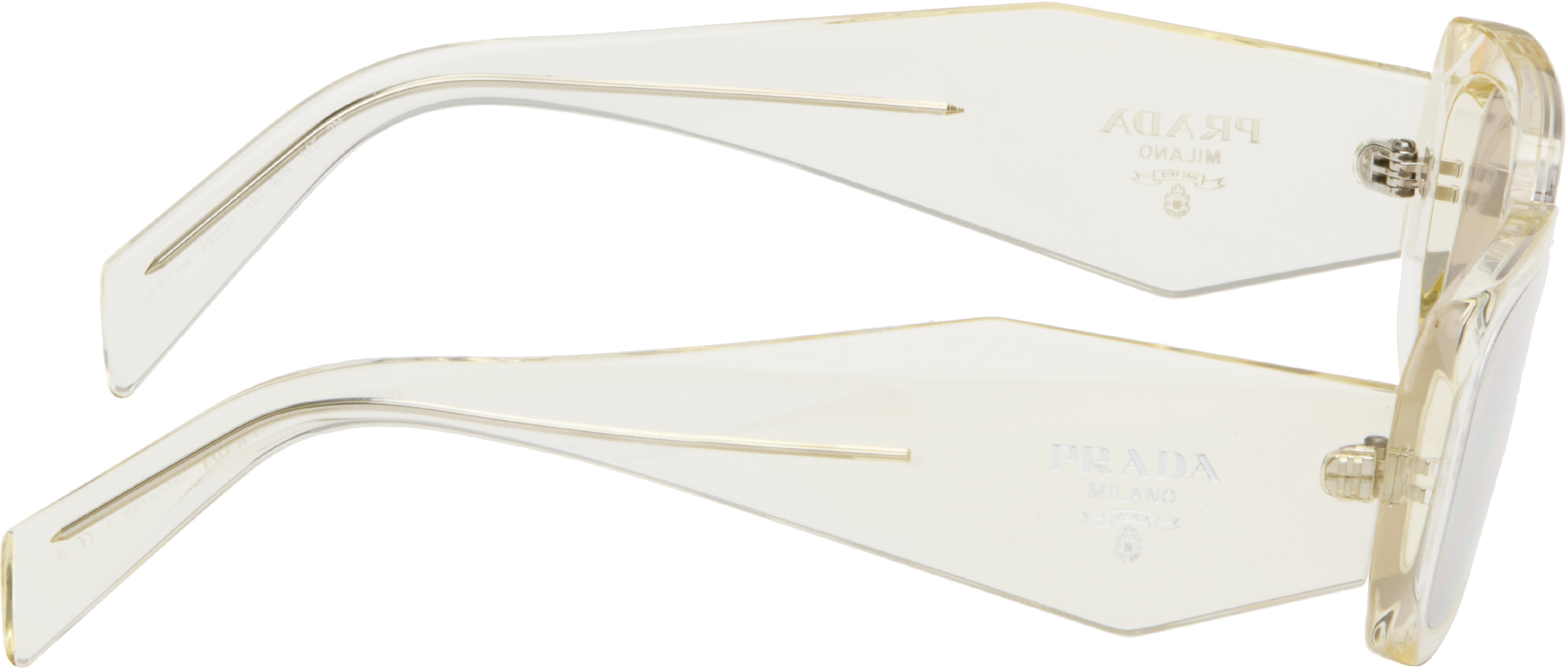 Prada Yellow ' Symbole' Sunglasses In Multi