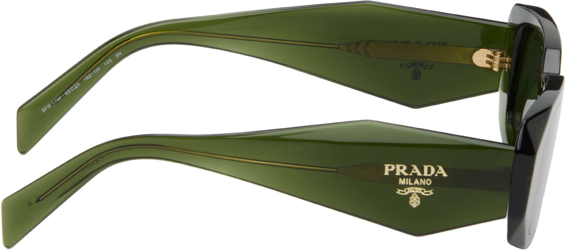 Prada Green ' Symbole' Sunglasses In Green