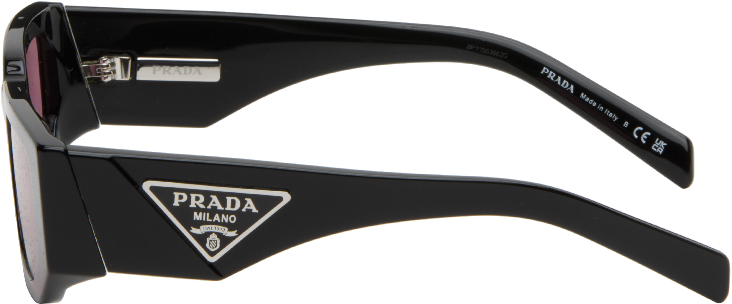 Prada Black Pr 09zs Sunglasses In Black