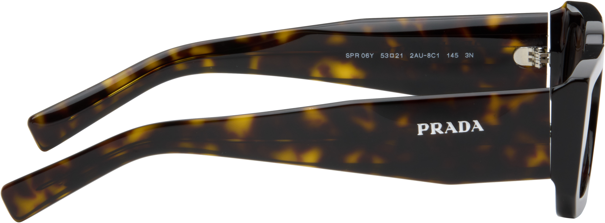 Prada Brown Symbole Sunglasses In Black