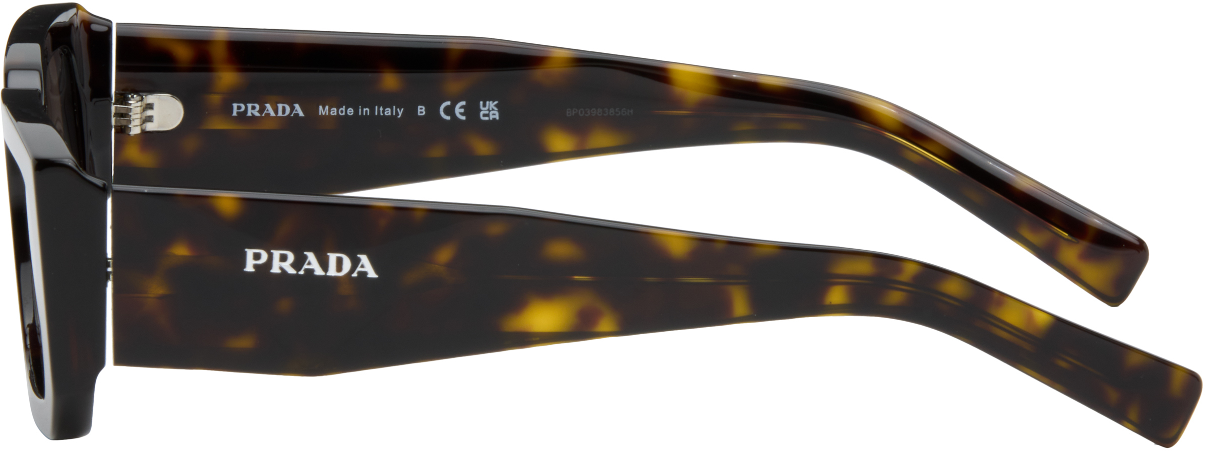 Prada Brown Symbole Sunglasses In Black