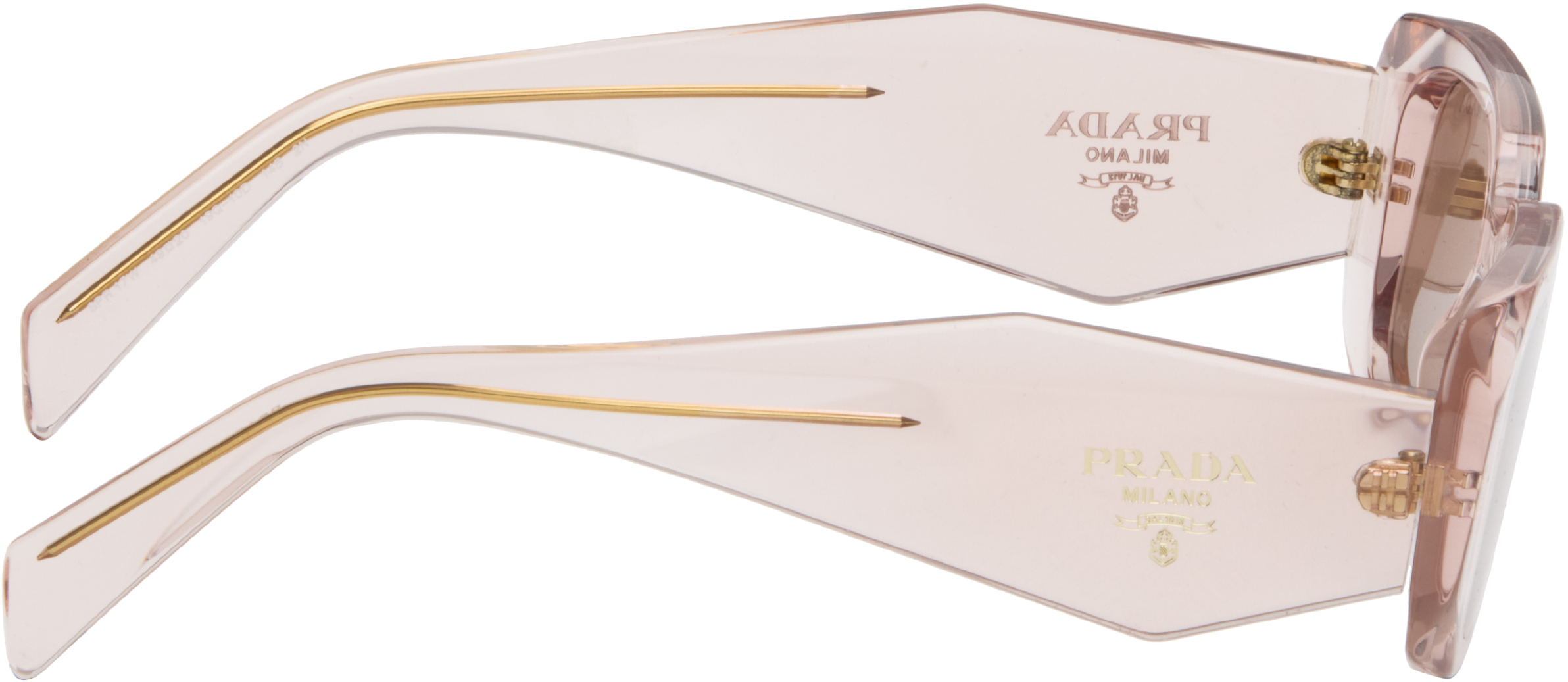 Prada Pink ' Symbole' Sunglasses In Gray