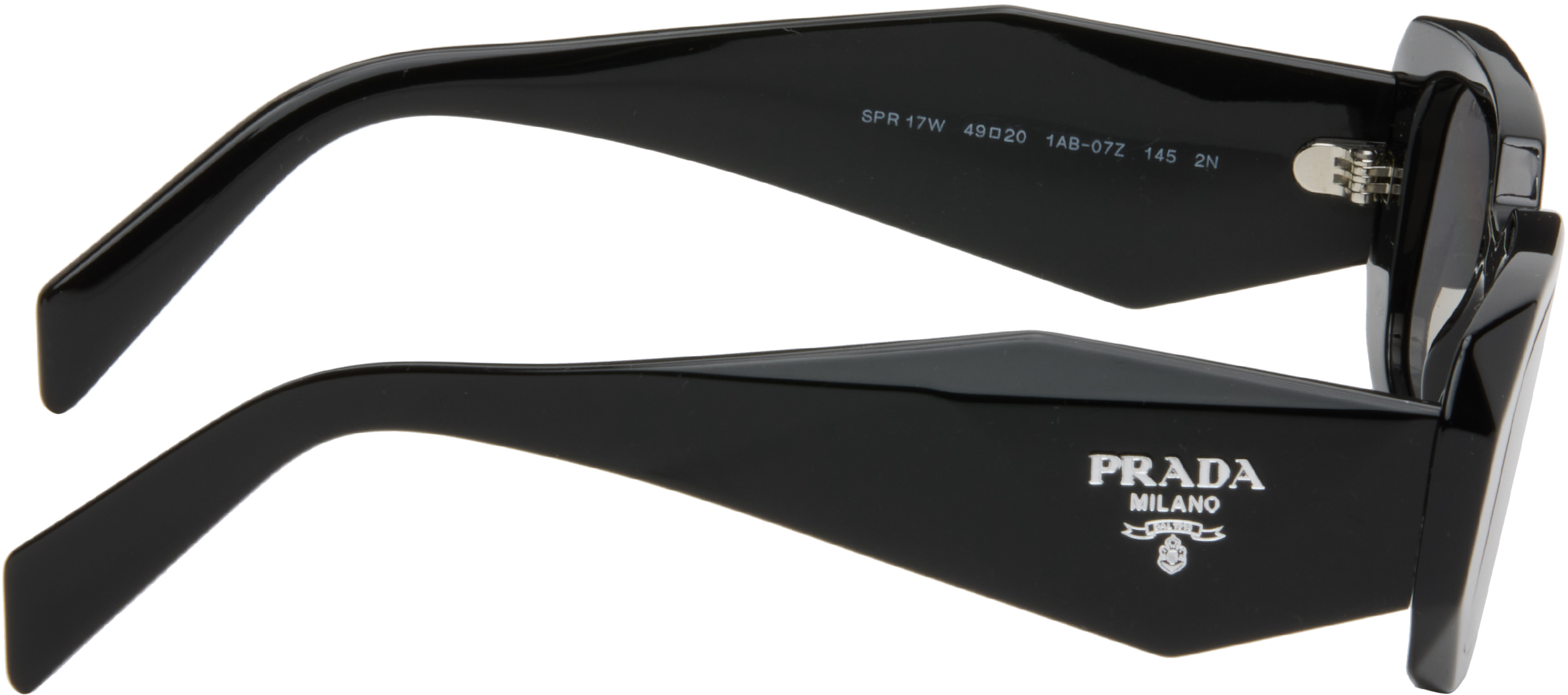 Prada Black ' Symbole' Sunglasses In Black