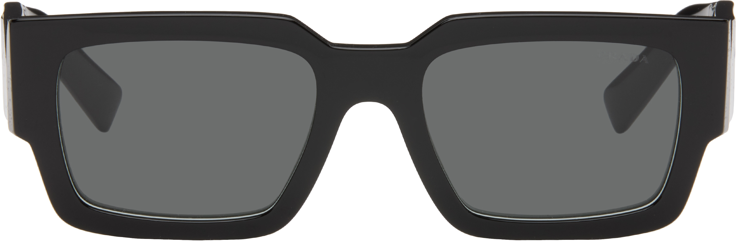 Prada Eyewear: Black Square Sunglasses | SSENSE